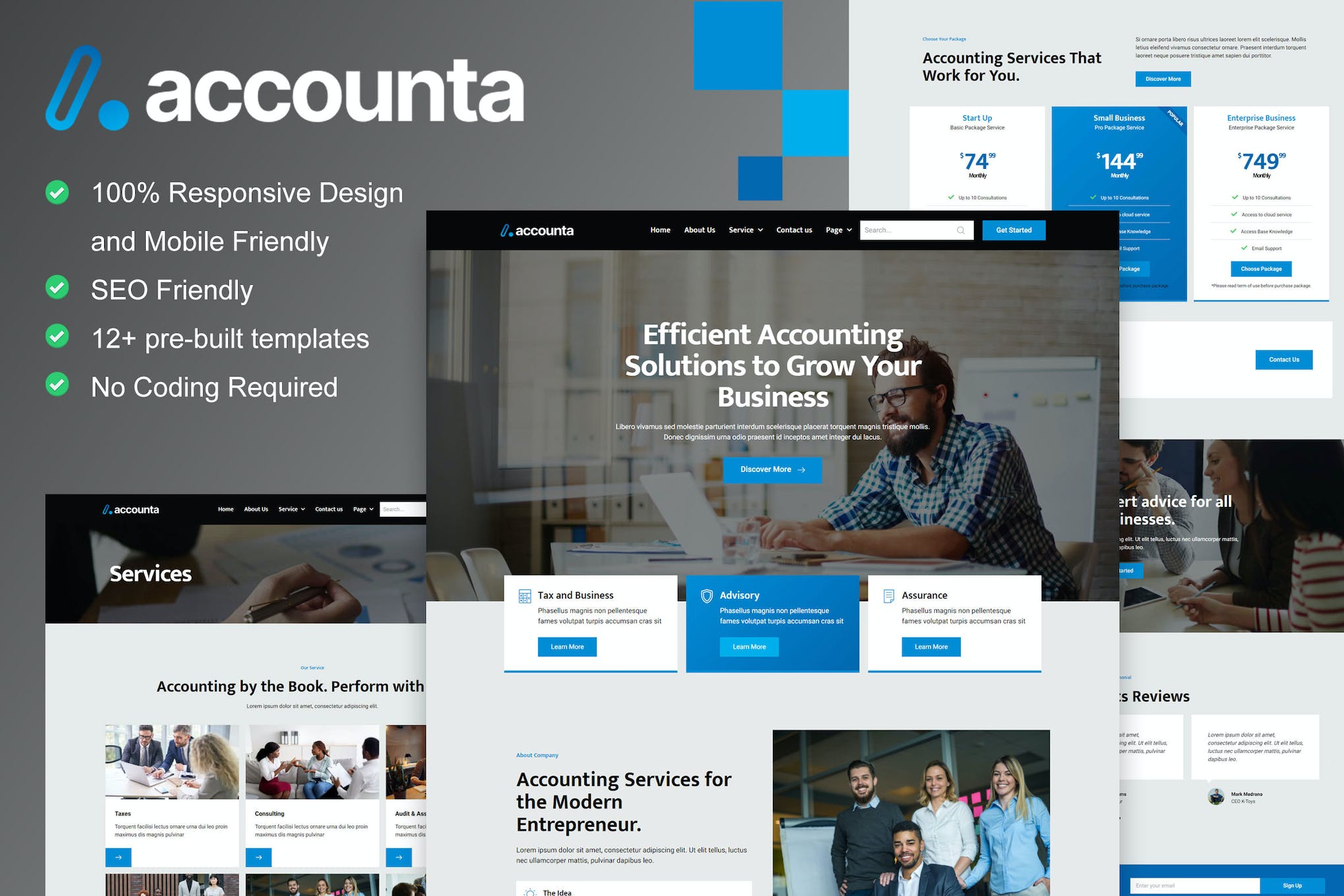 Accounta – Accounting Firm Elementor Template Kit