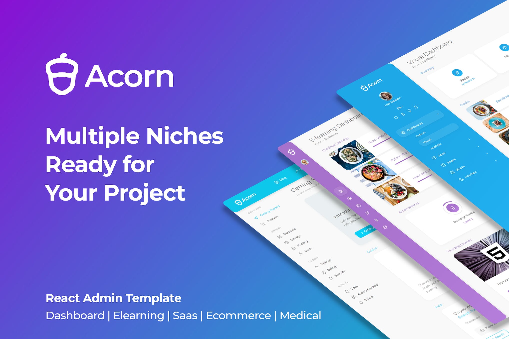 Acorn – React Admin Template