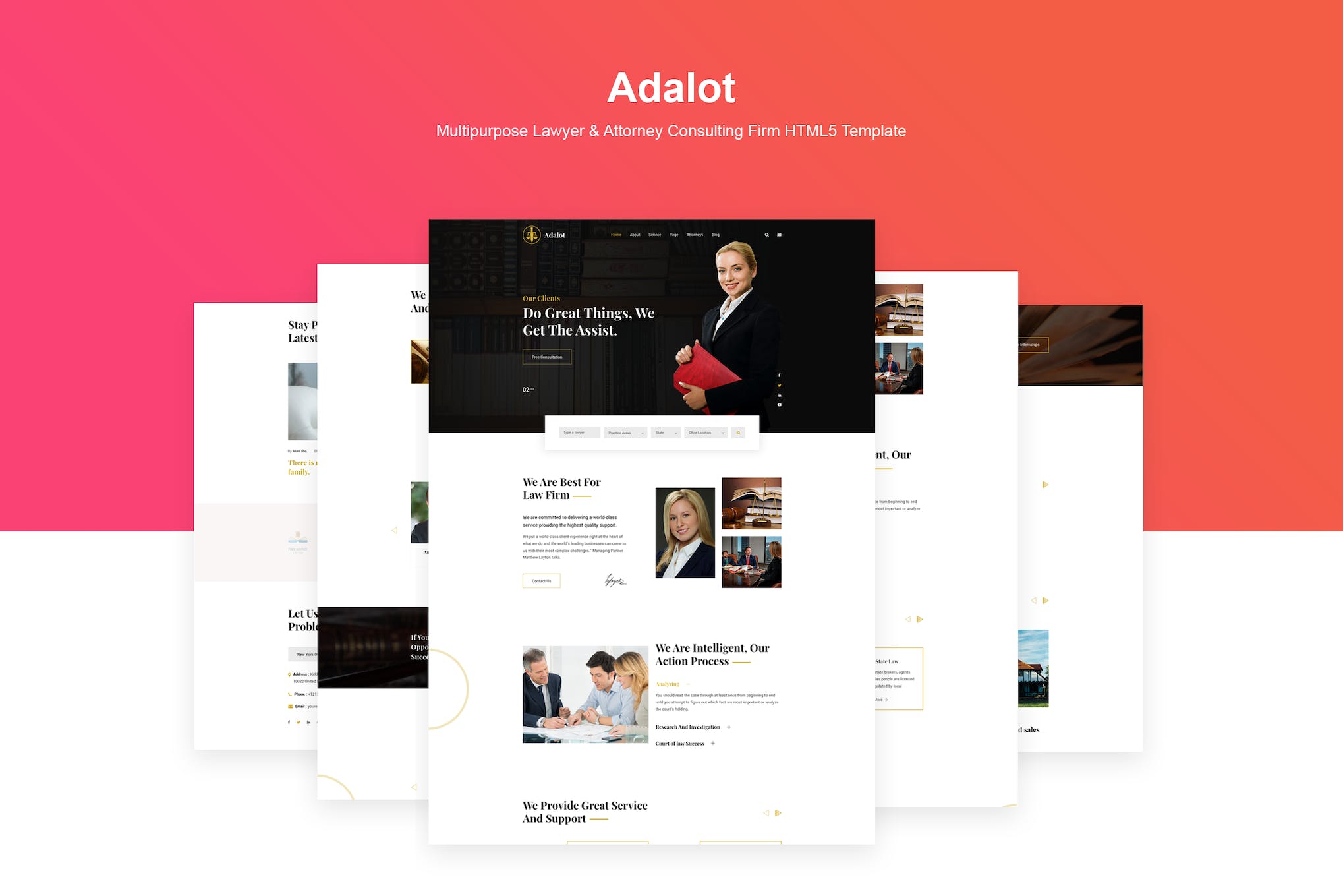 Adalot | Lawyer Consulting Firm HTML5 Template