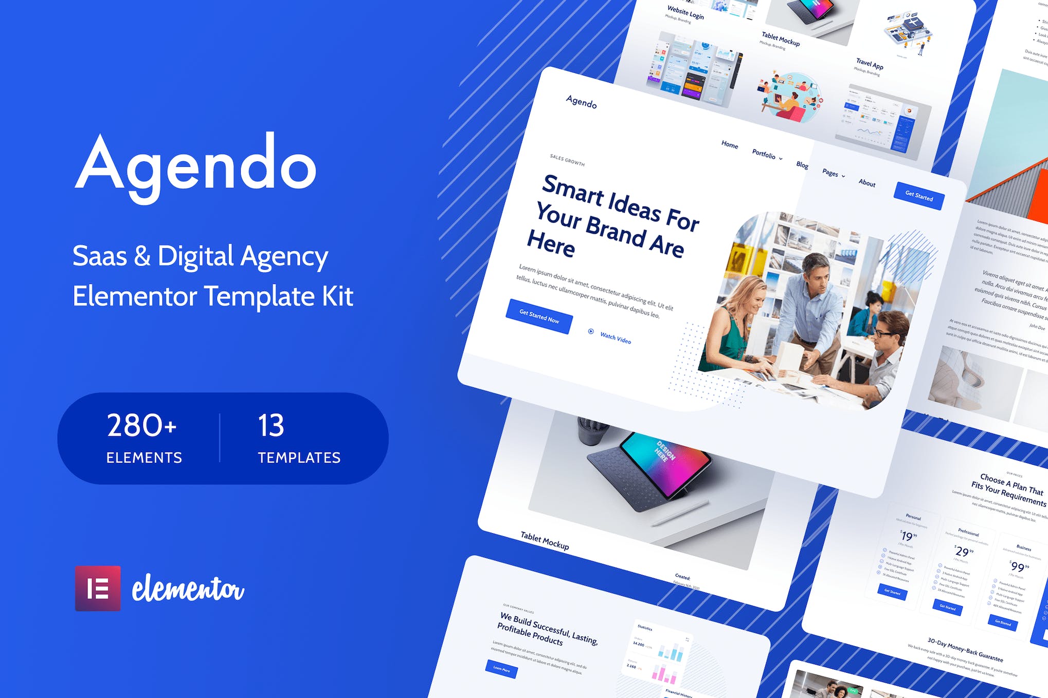 Agendo – Digital Agency & Creative Elementor Template Kit