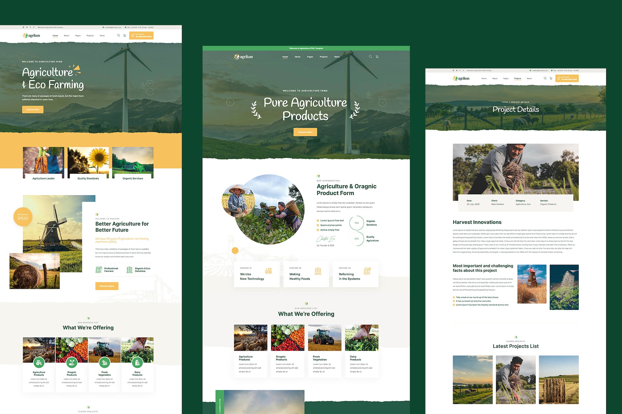 Agrikon – Agriculture Organic Food HTML Template