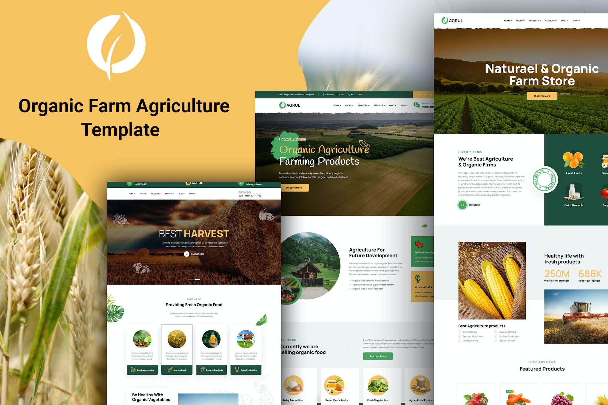 Agrul – Organic Farm Agriculture Template