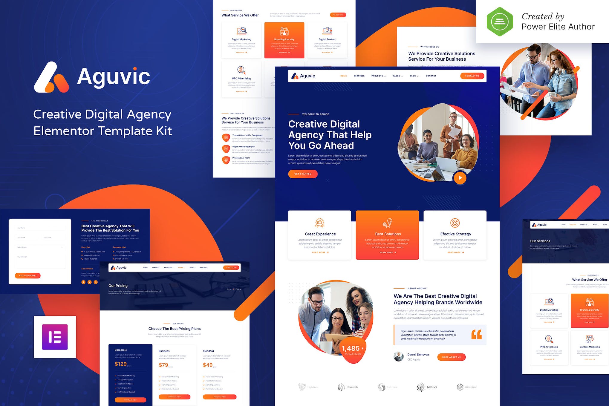 Aguvic – Creative Digital Agency Elementor Template Kit