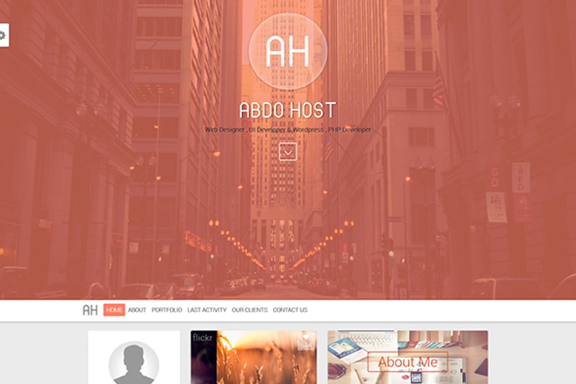 AH – Creative Personal Resume And Blog Template