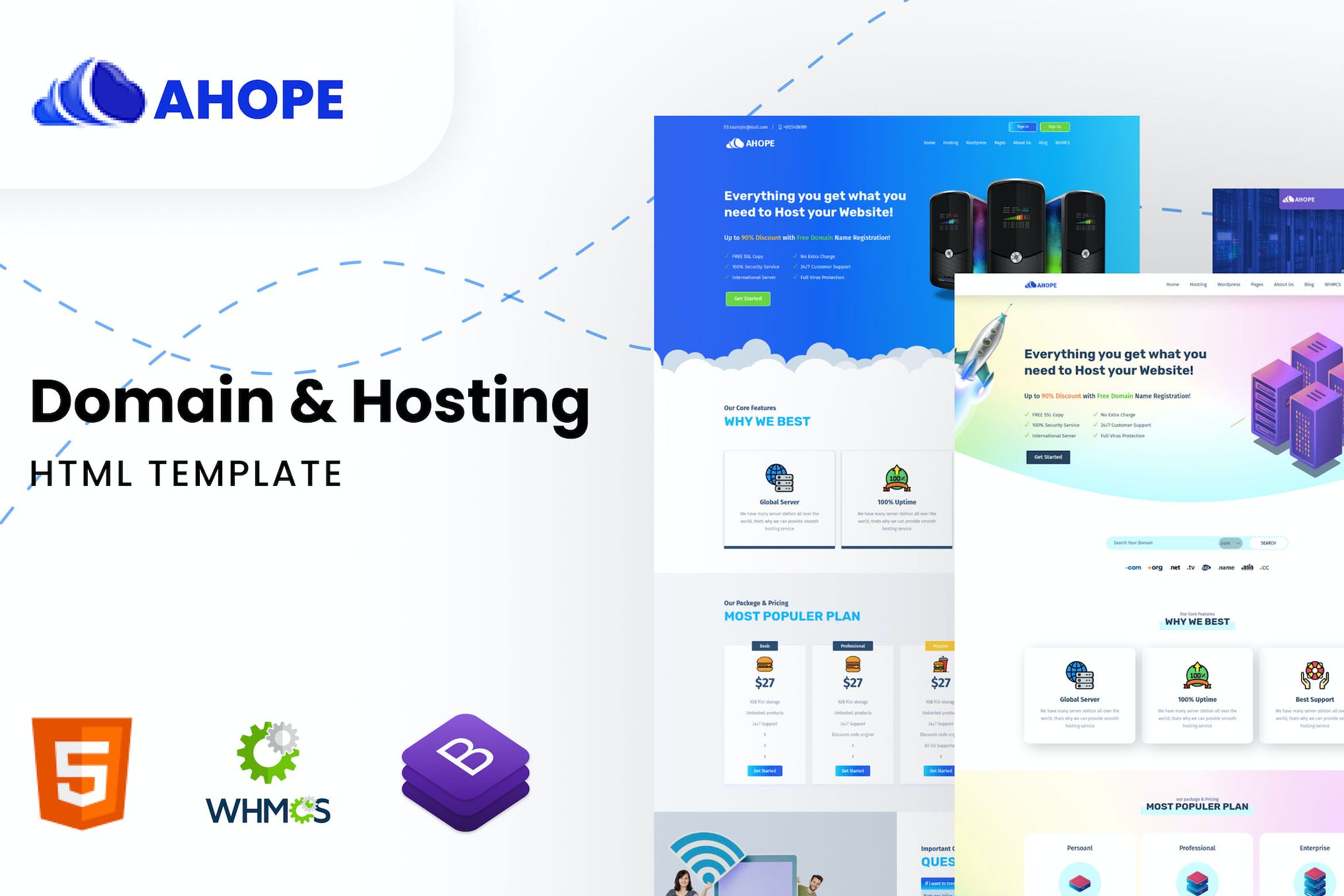 Ahope – Responsive HTML Hosting Template