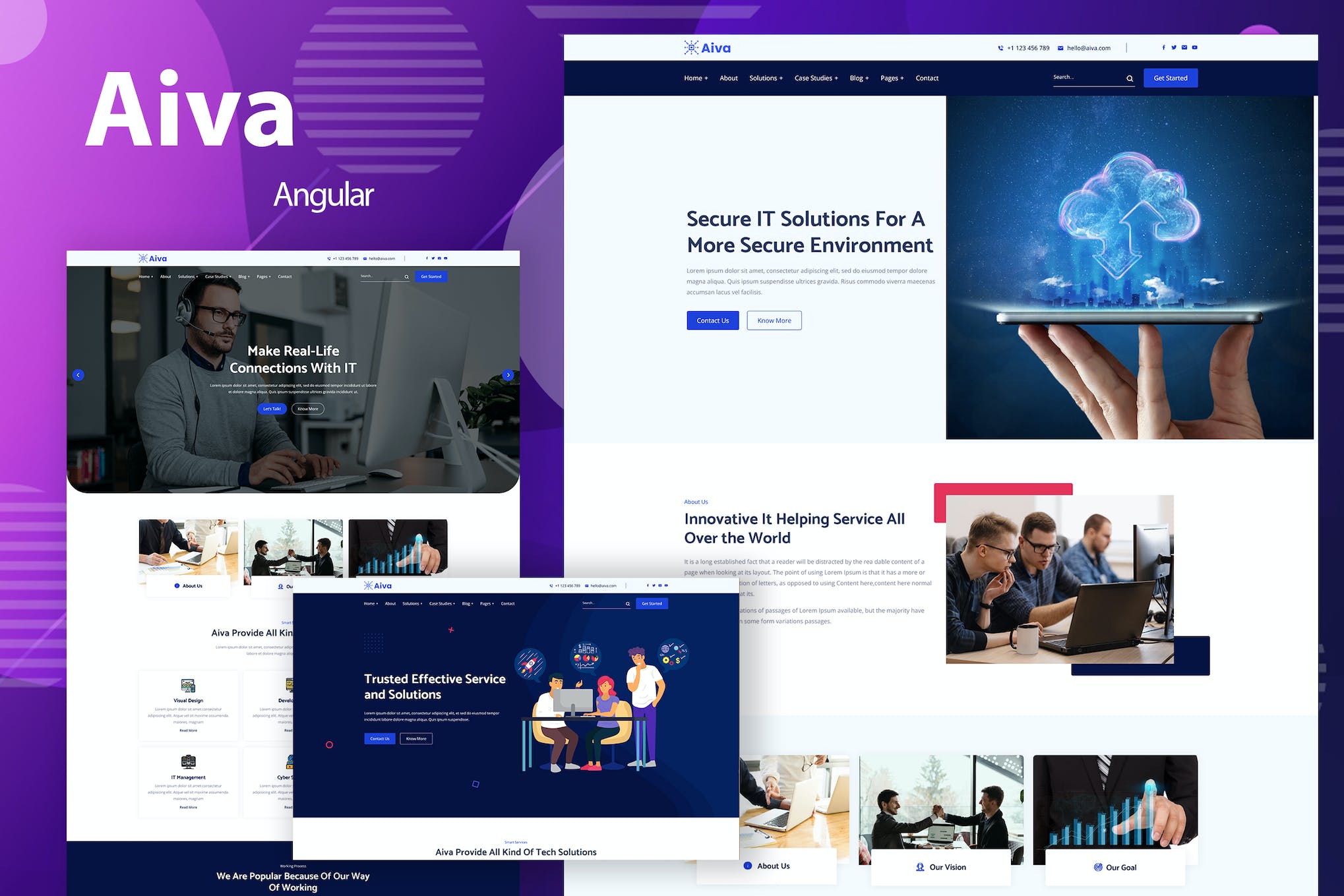 Aiva – Technology & IT Services Angular Template