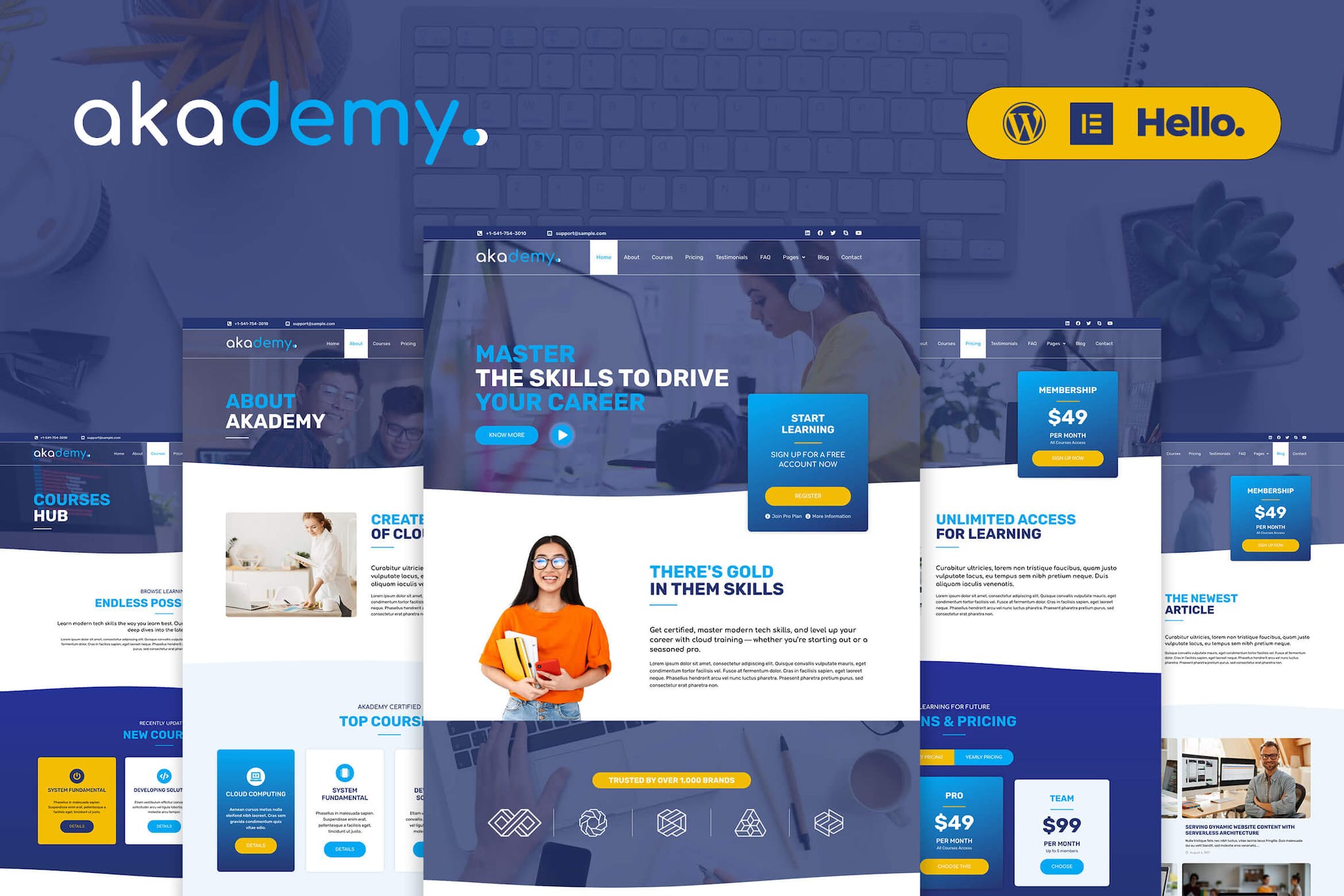 Akademy – Online Courses Elementor Template Kit