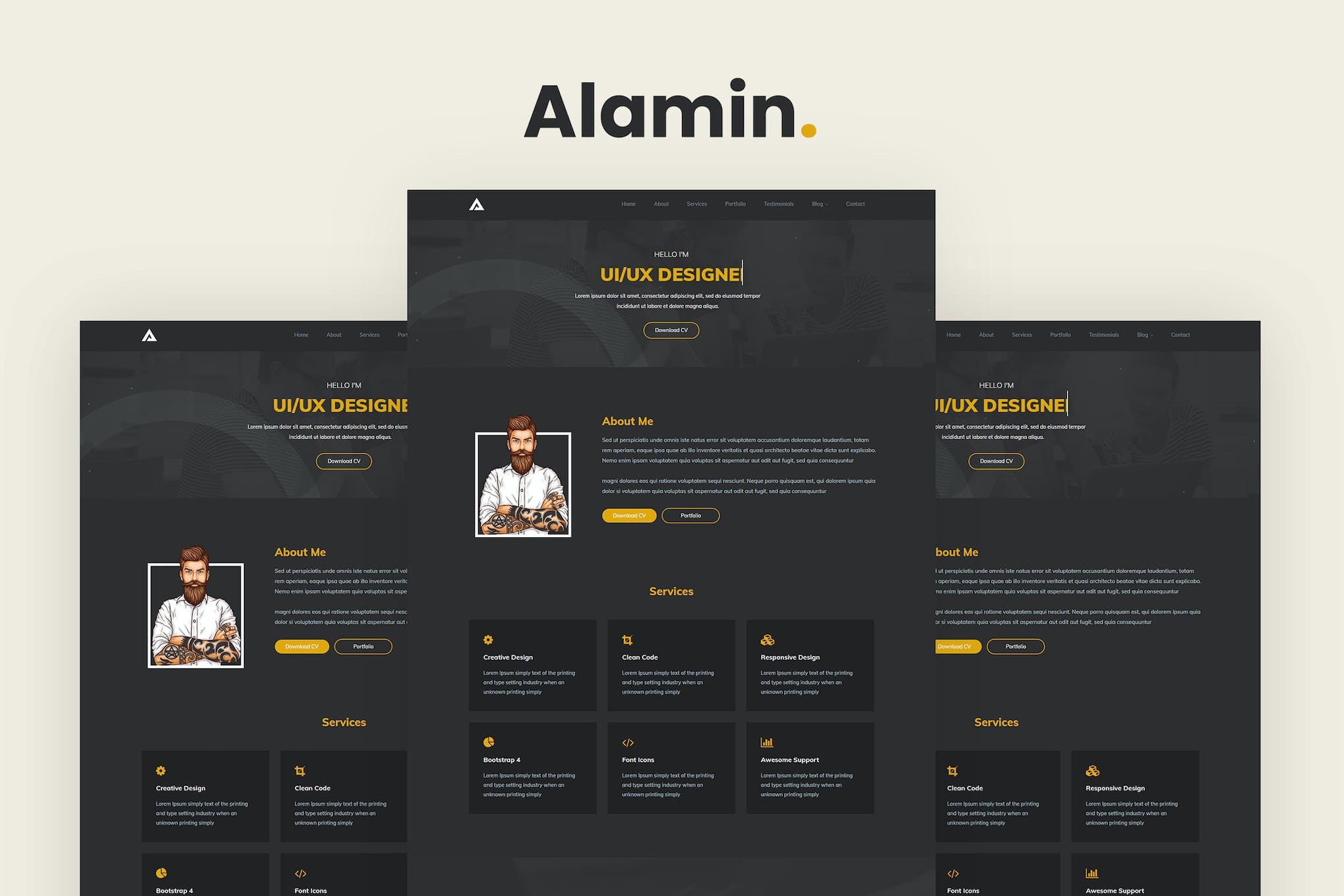 Alamin – One Page Portfolio