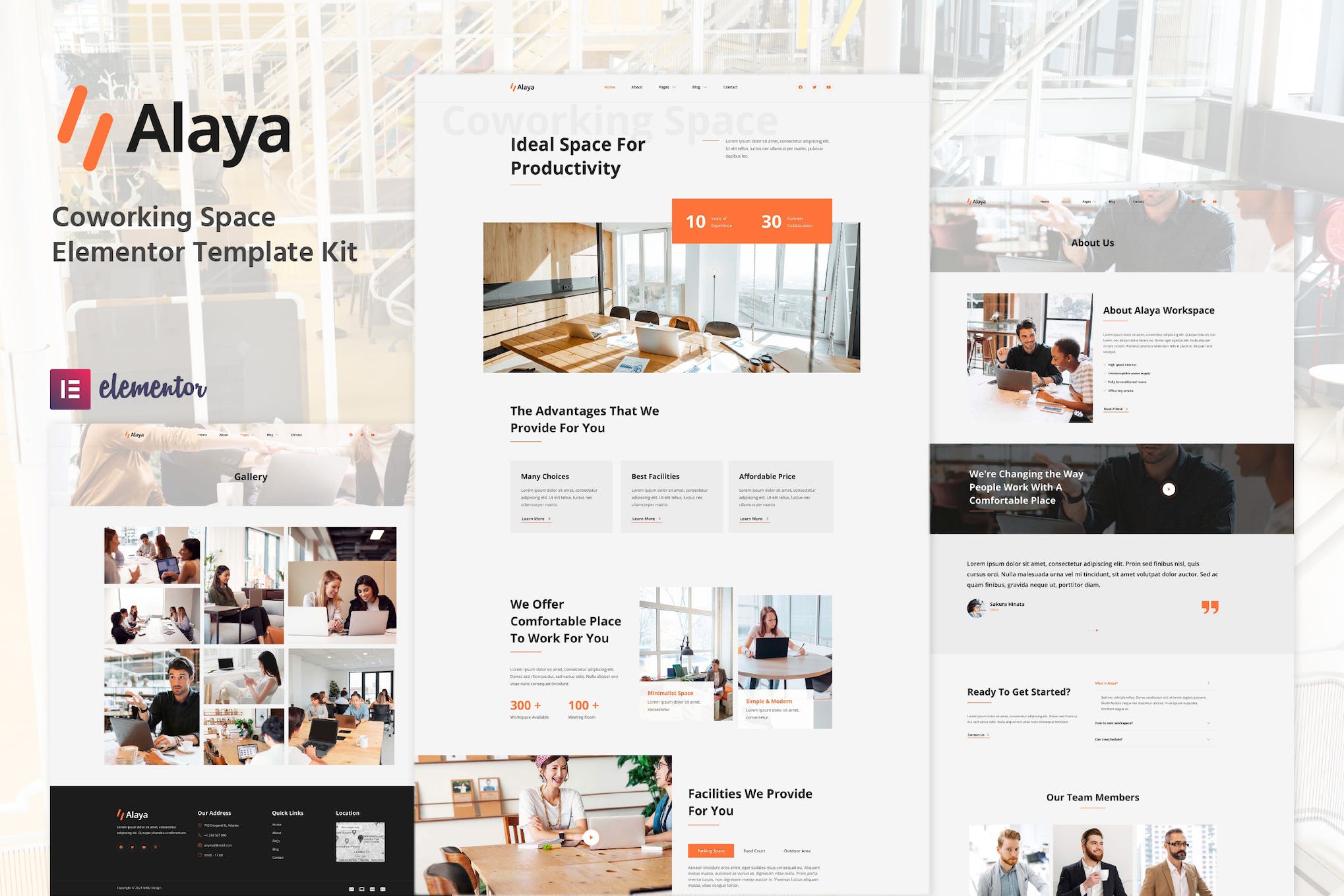 Alaya – Coworking Space Elementor Template Kit