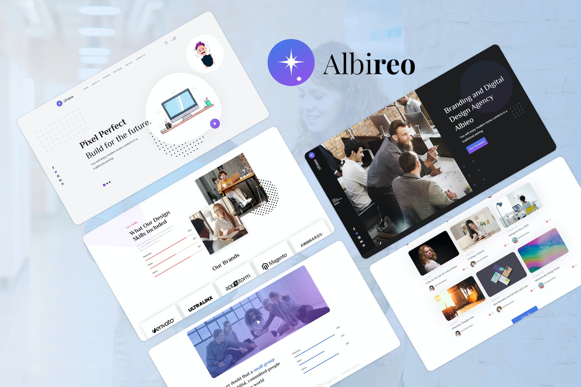 Albireo – Creative One Page HTML5 Template