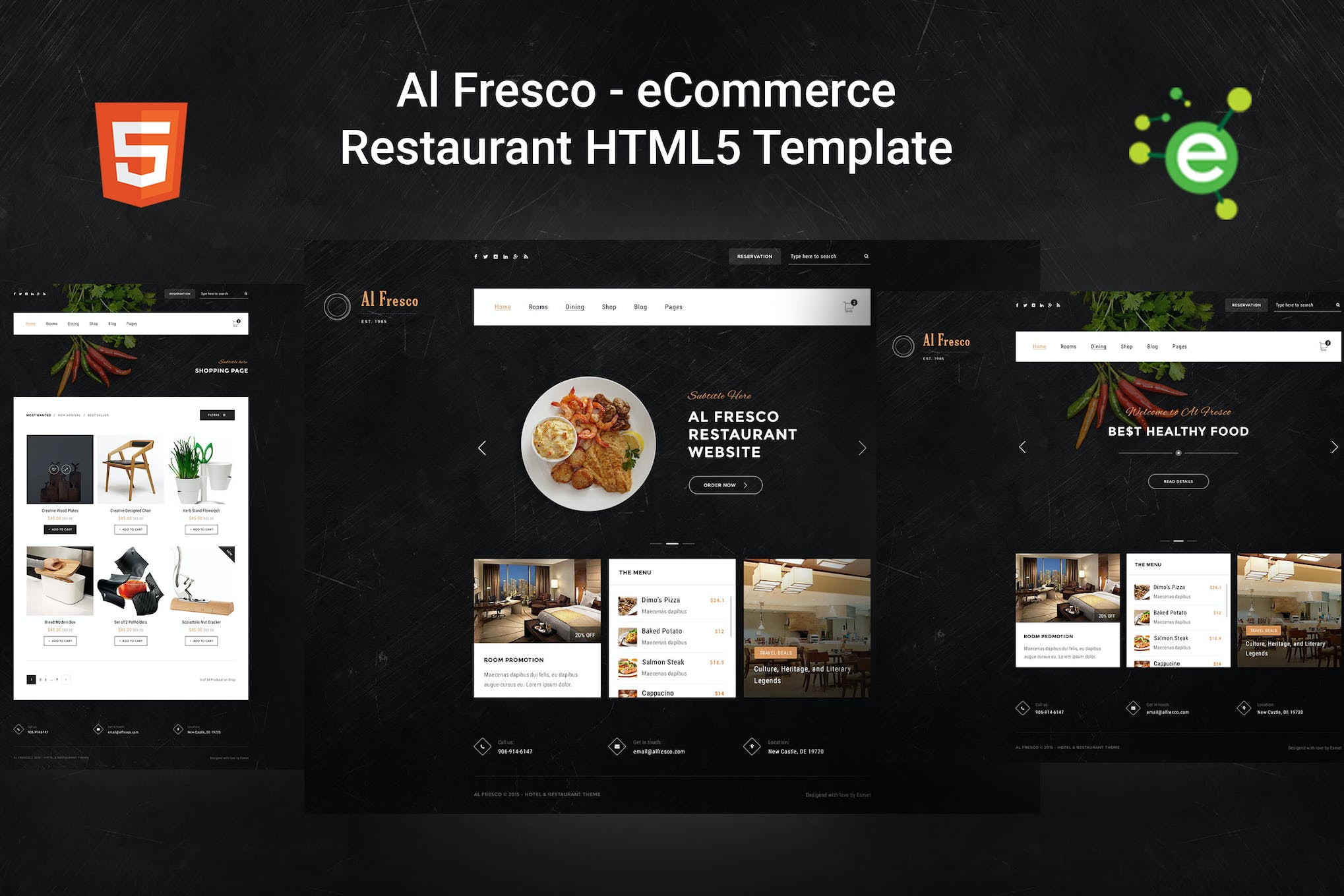 AlFresco – eCommerce Restaurant HTML5 Template