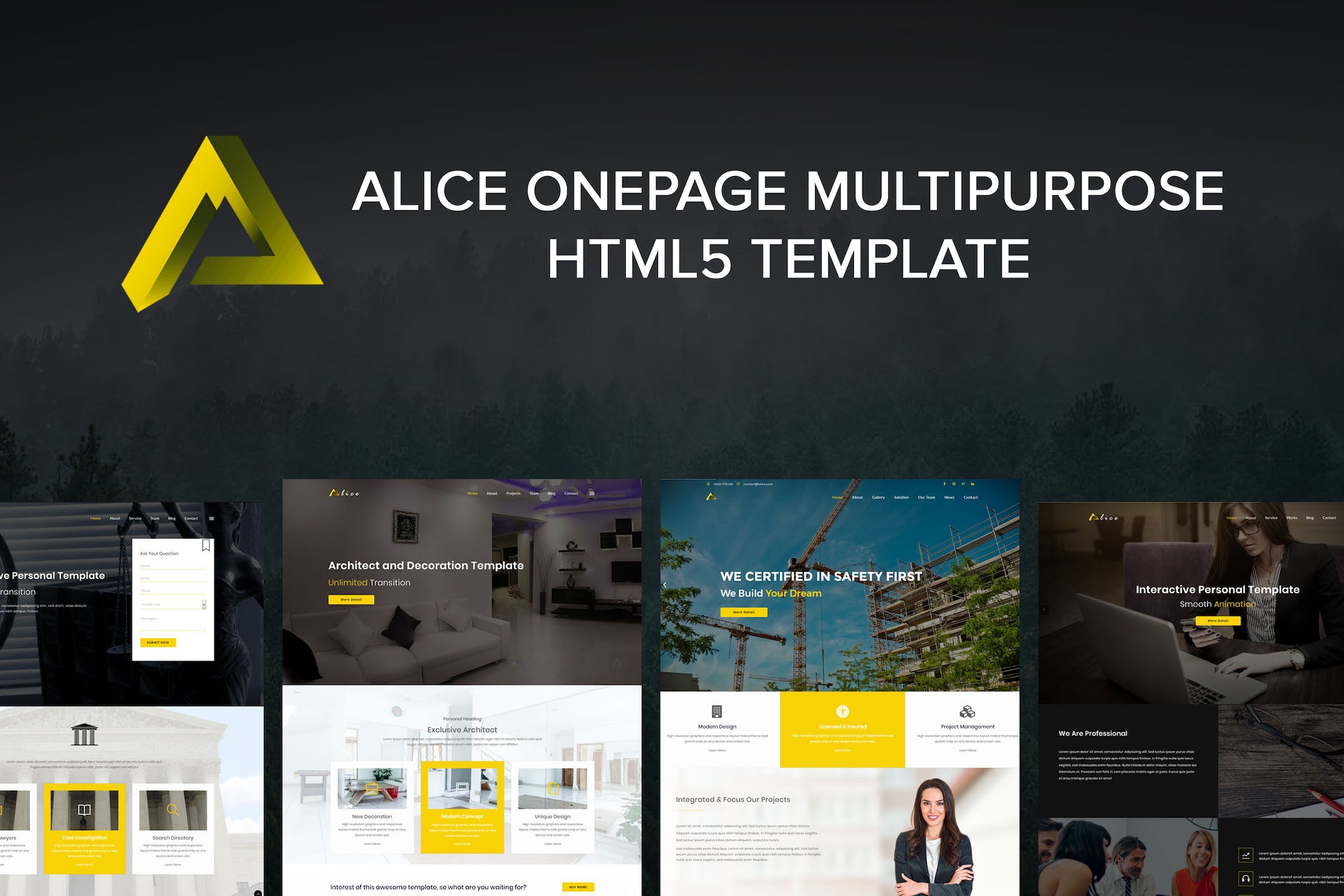 Alice Onepage Multipurpose HTML Template