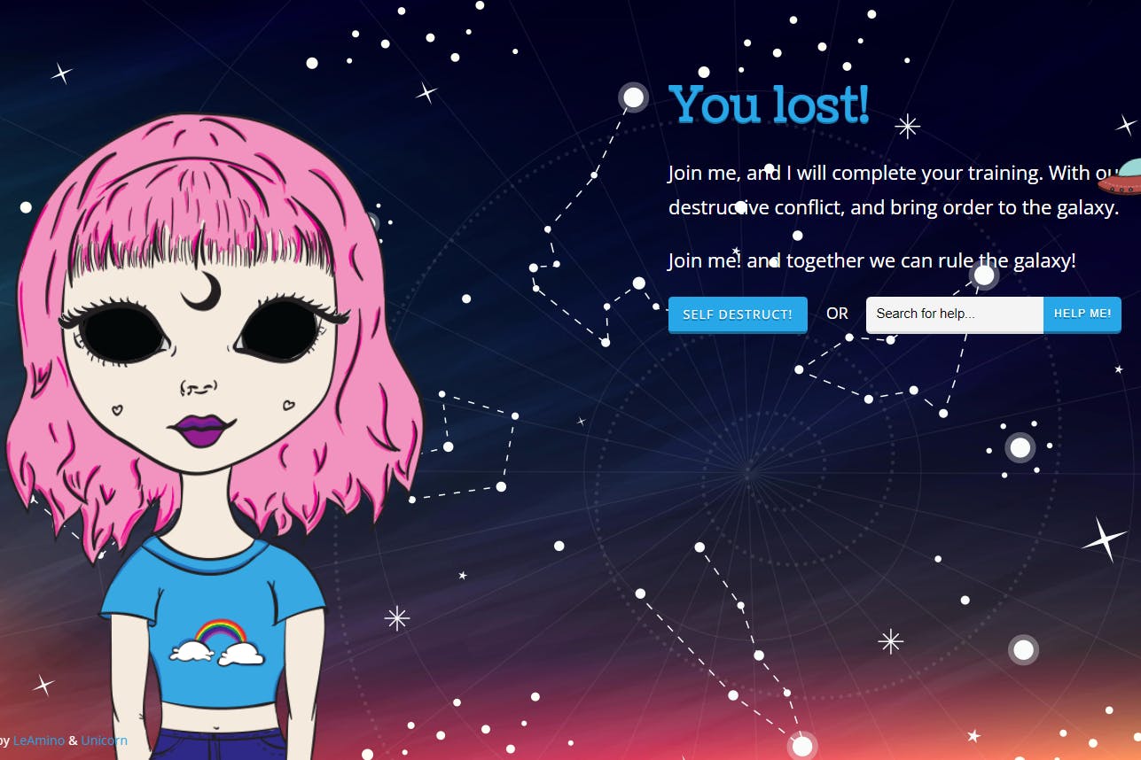 Alien – Animated Error 404 Page