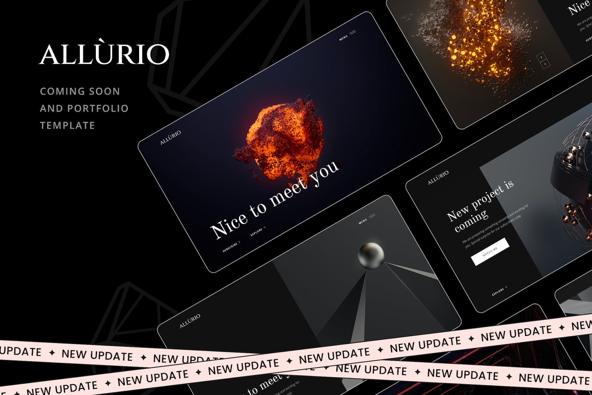 Allurio – Coming Soon and Portfolio Template