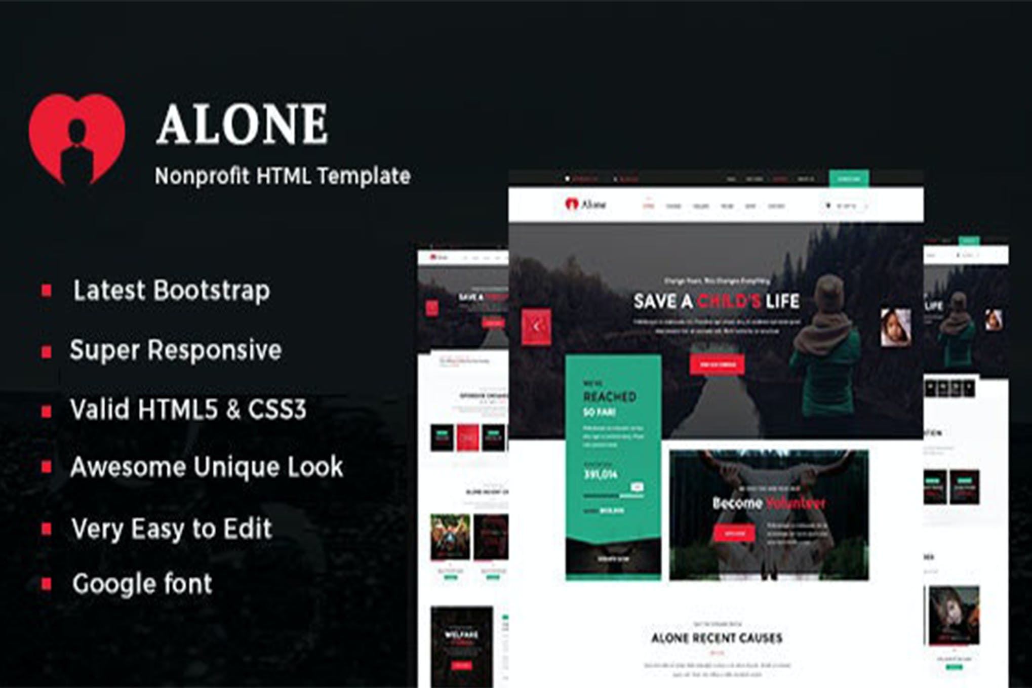 Alone – NonProfit Charity Multipurpose