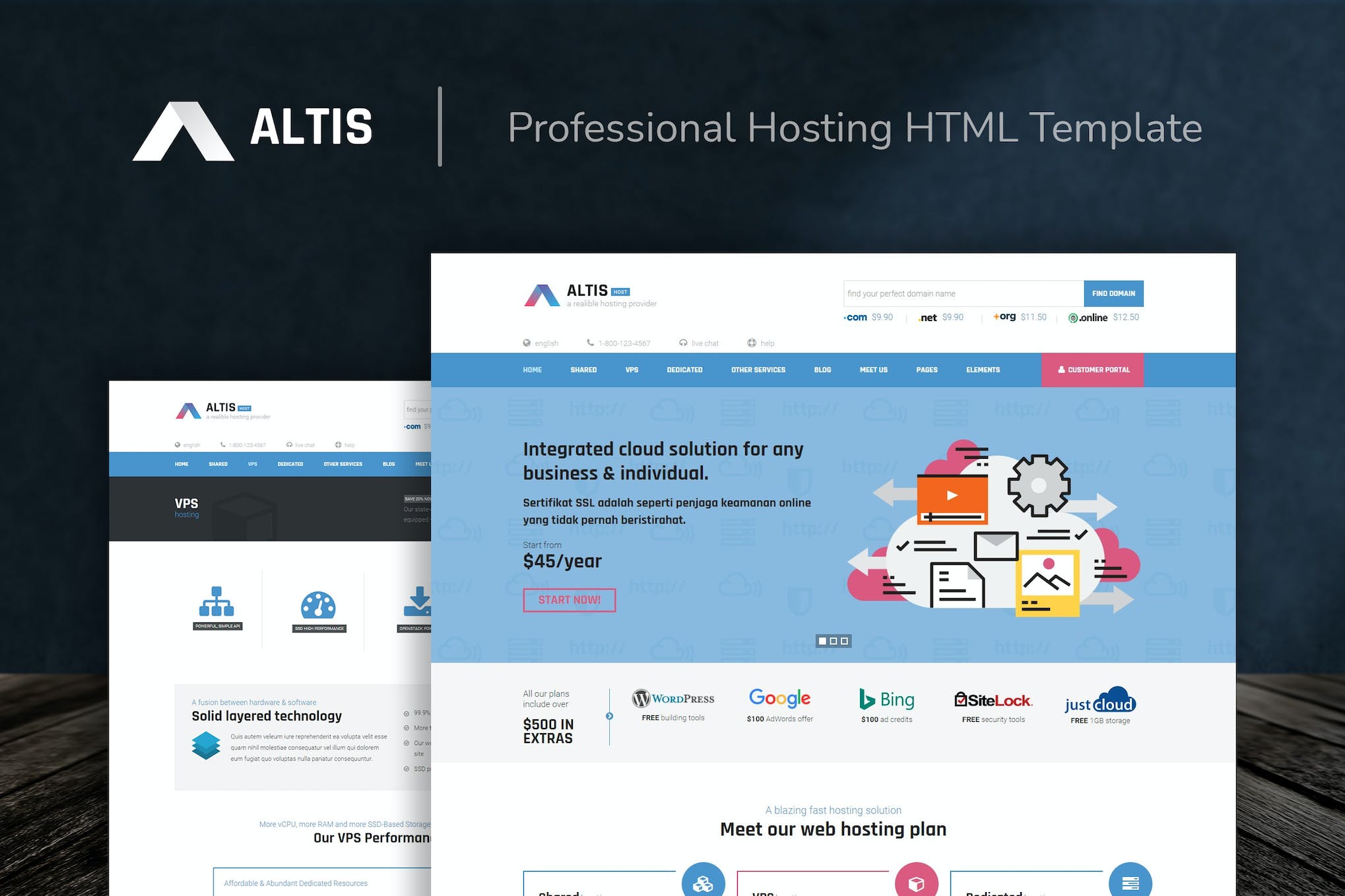 Altis – Professional Hosting HTML Template