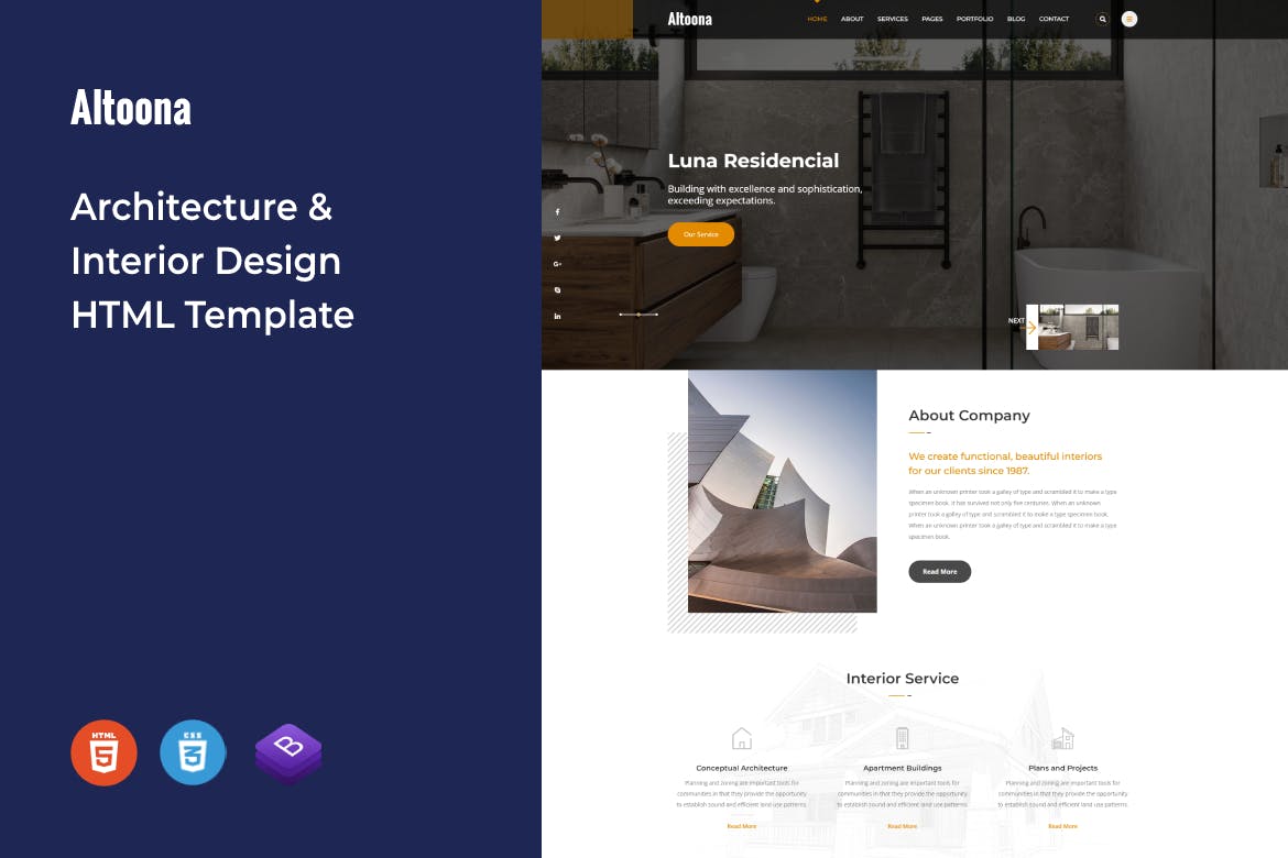 Altoona – Architecture & Interior HTML Template