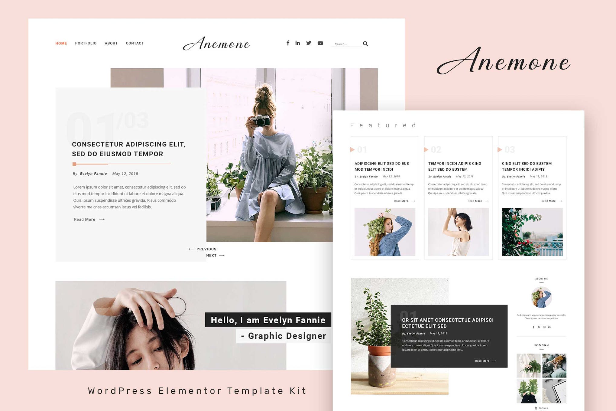 Anemone – Blog & Magazine Elementor Template Kit