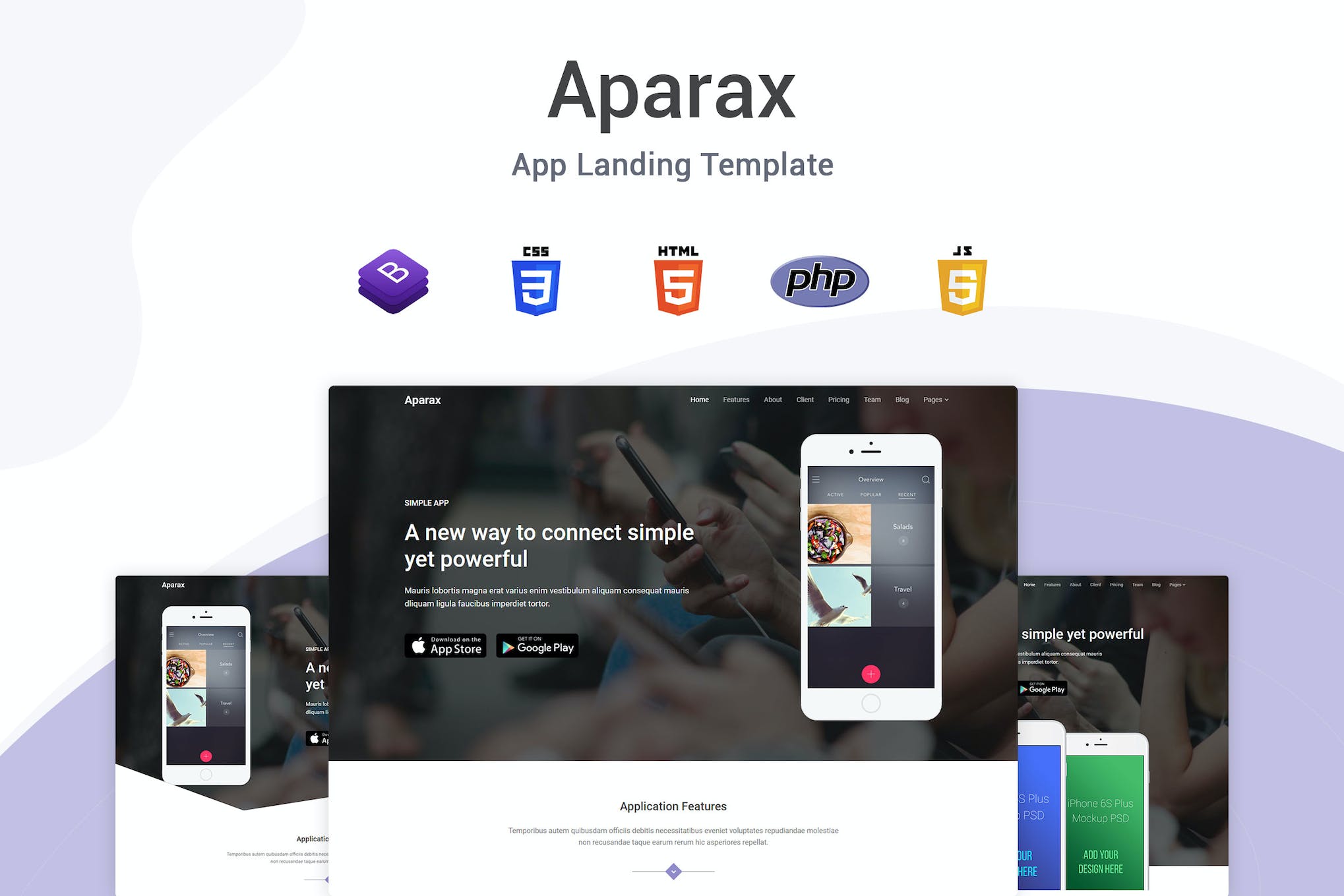 Aparax – App Landing Template