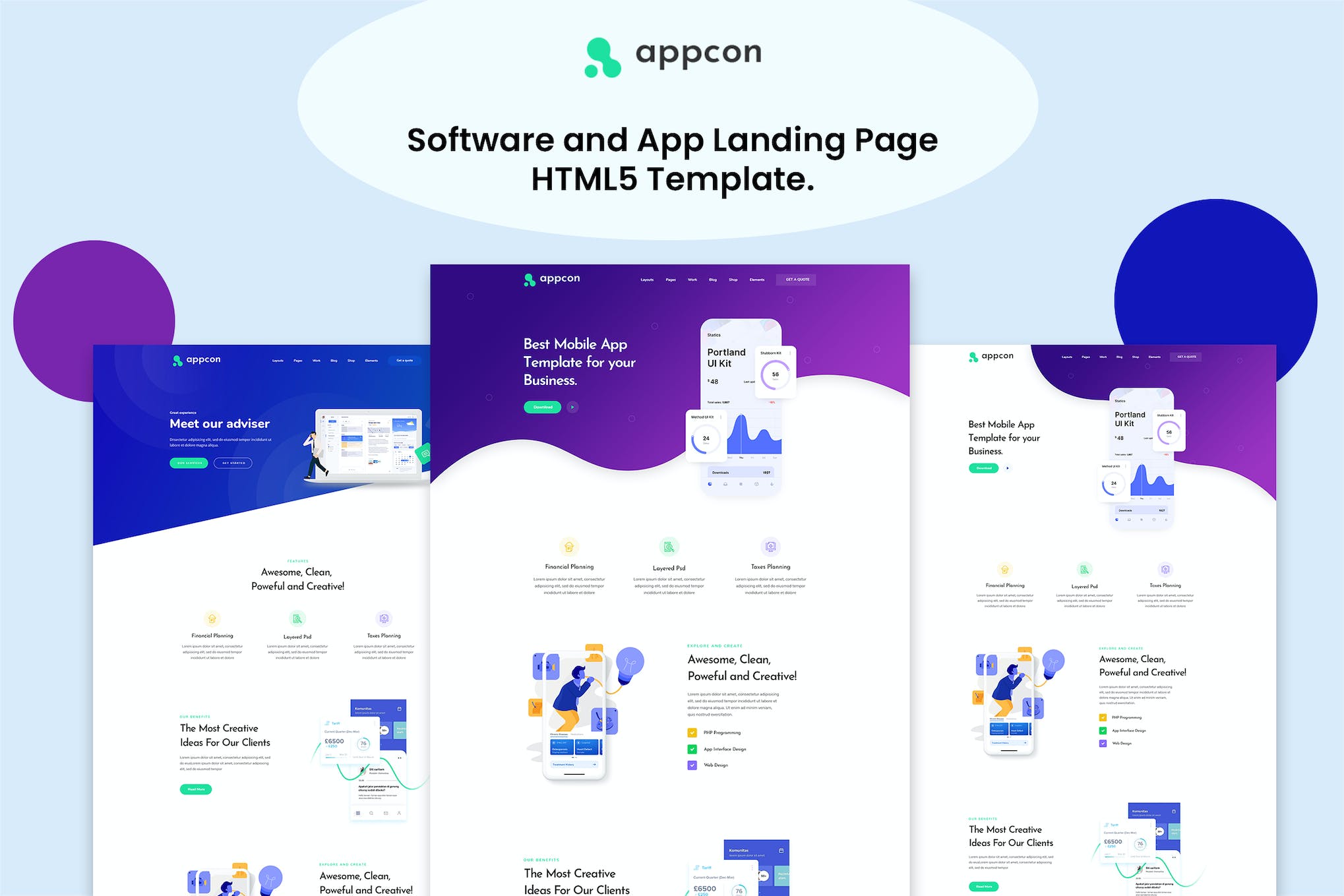 Appcon – Software and App Landing Page Template