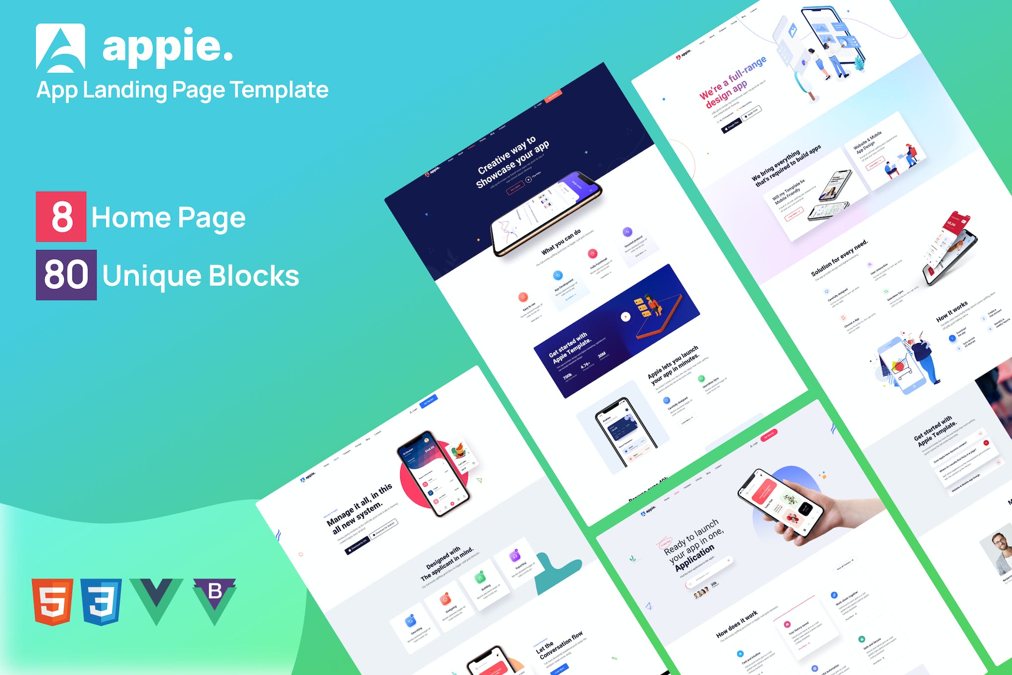 Appie – Vue JS App Landing Page