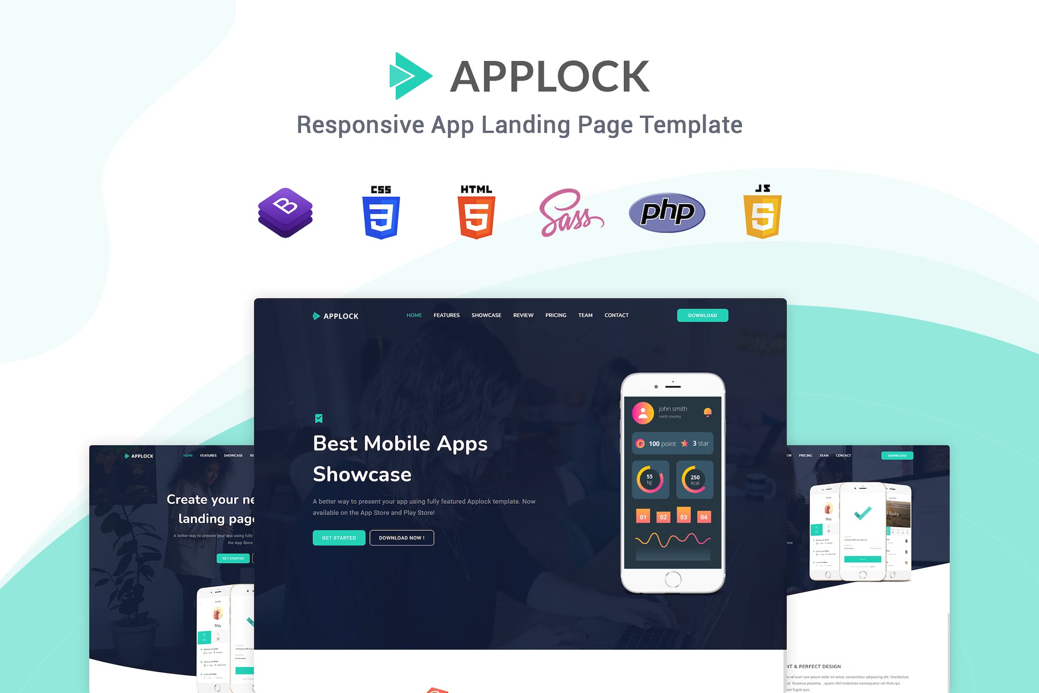 Applock – Responsive App Landing Page Template