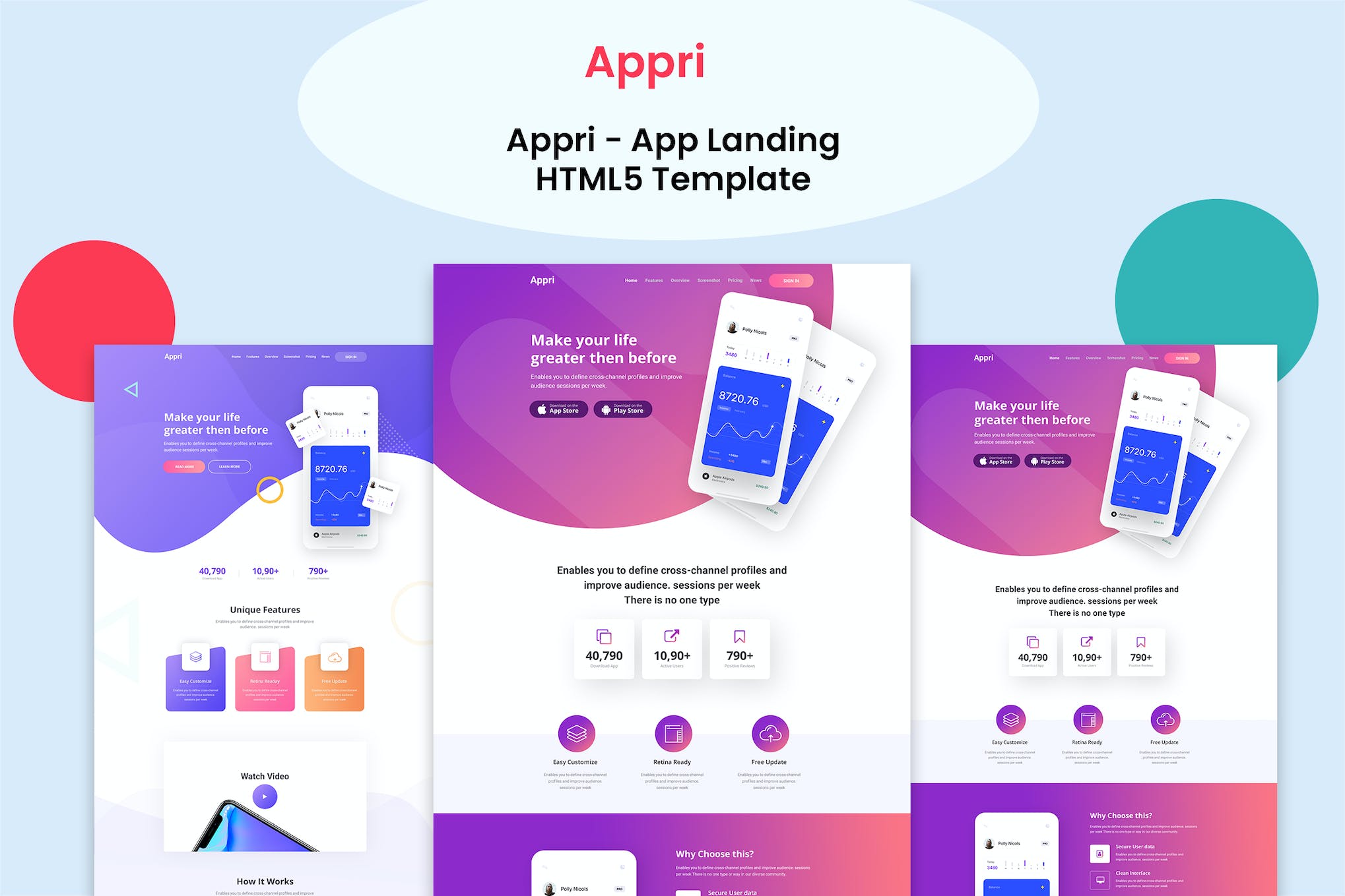 Appri – App Landing HTML5 Template