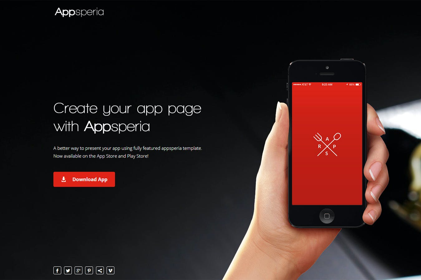 Appsperia – App Landing Page