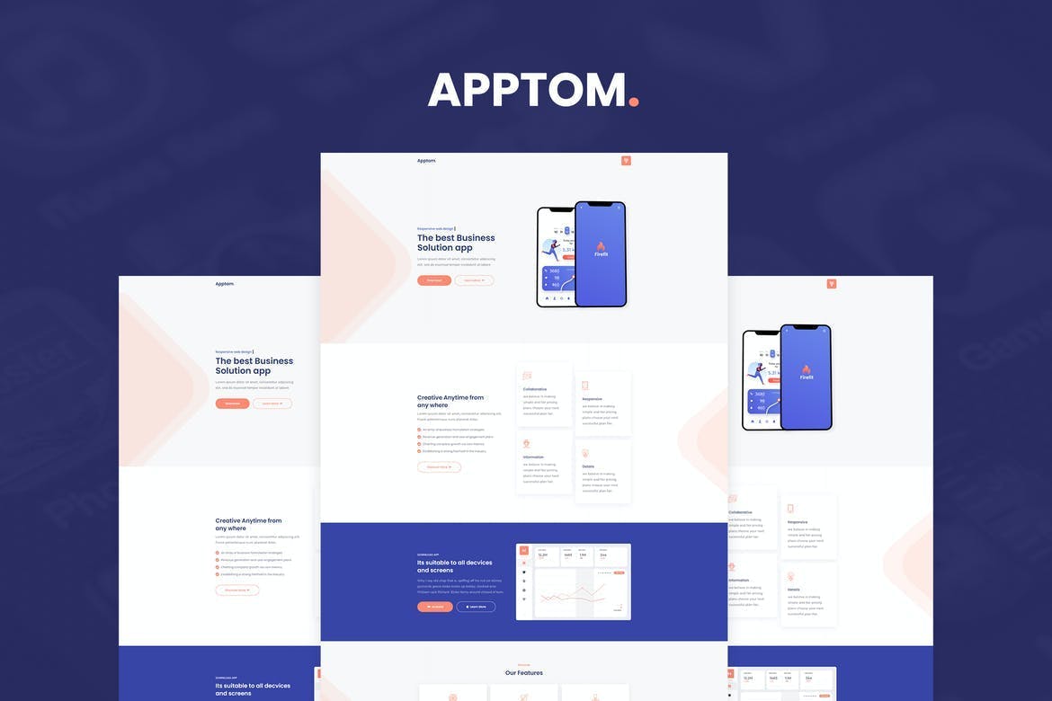 Apptom – App & Software Showcase Elementor Template Kit