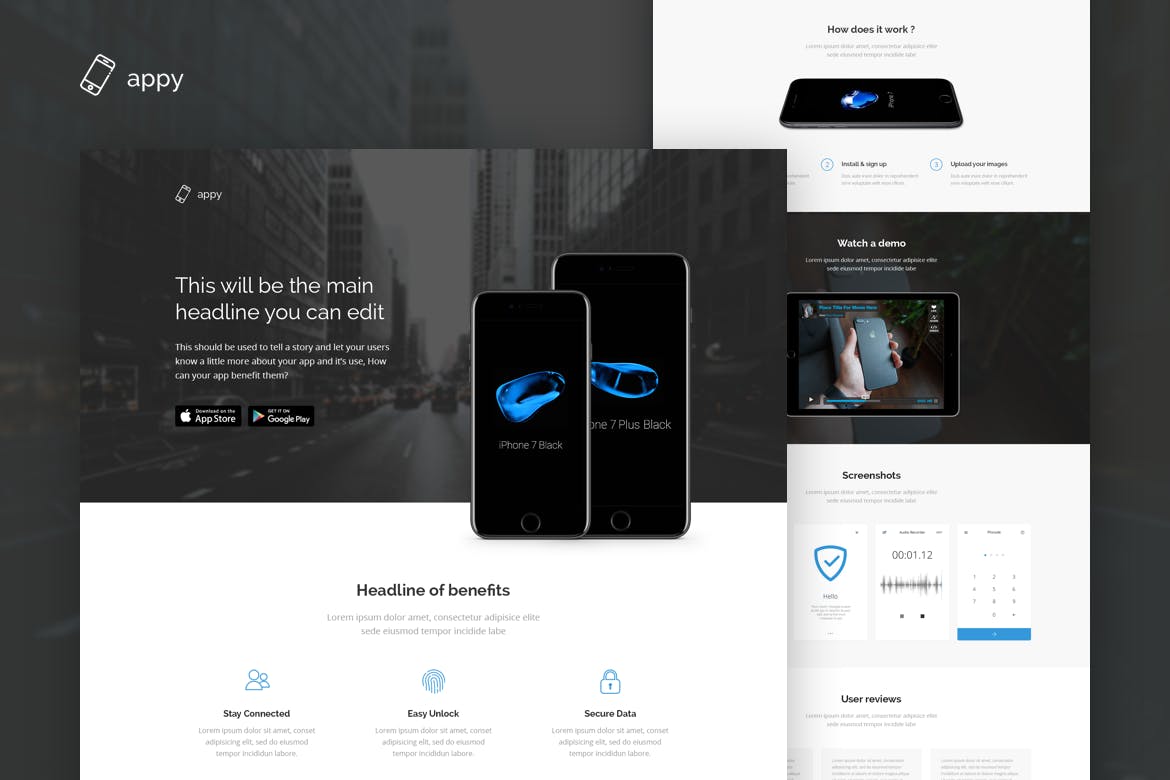 Appy – App Landing Page HTML Template