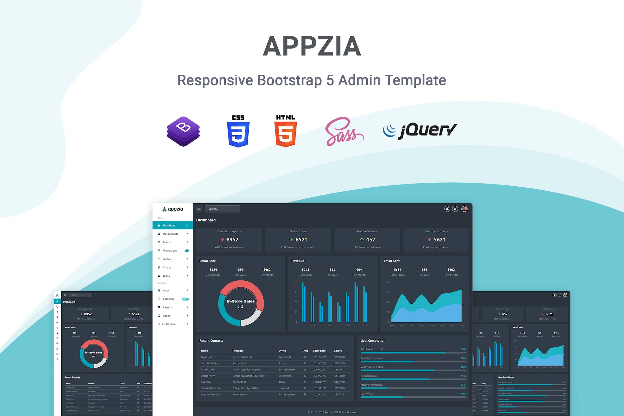 Appzia – Responsive Bootstrap 5 Admin Dashboard