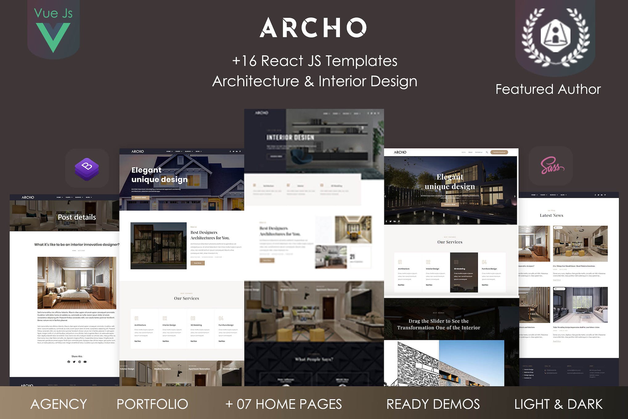 Archo – Vue Architecture & Interior Template