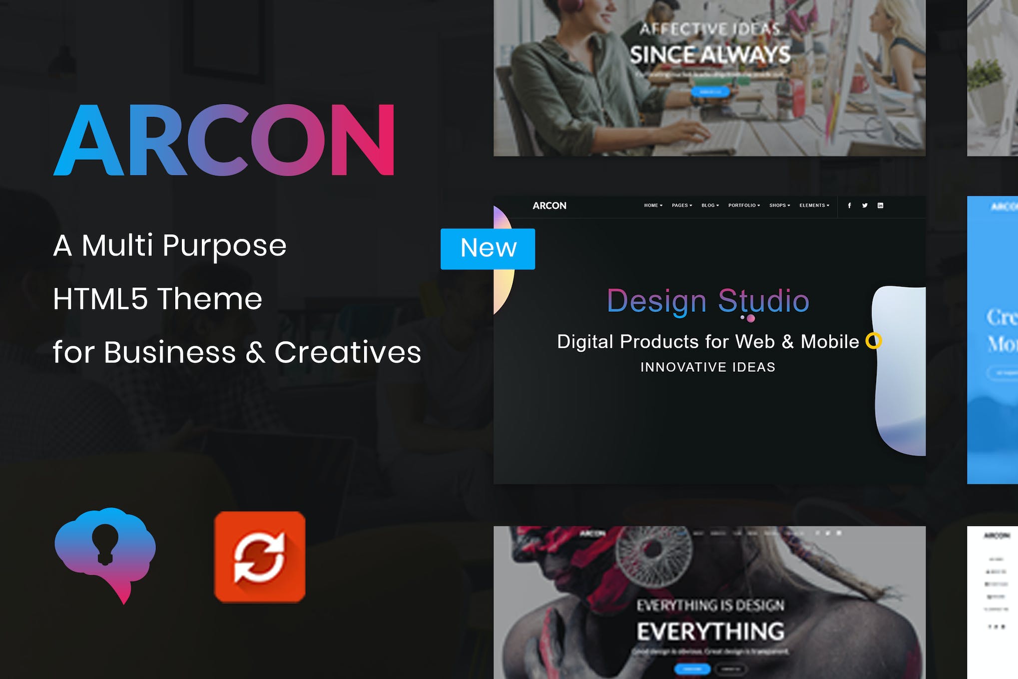 Arcon – Creative Multi-Purpose HTML Template