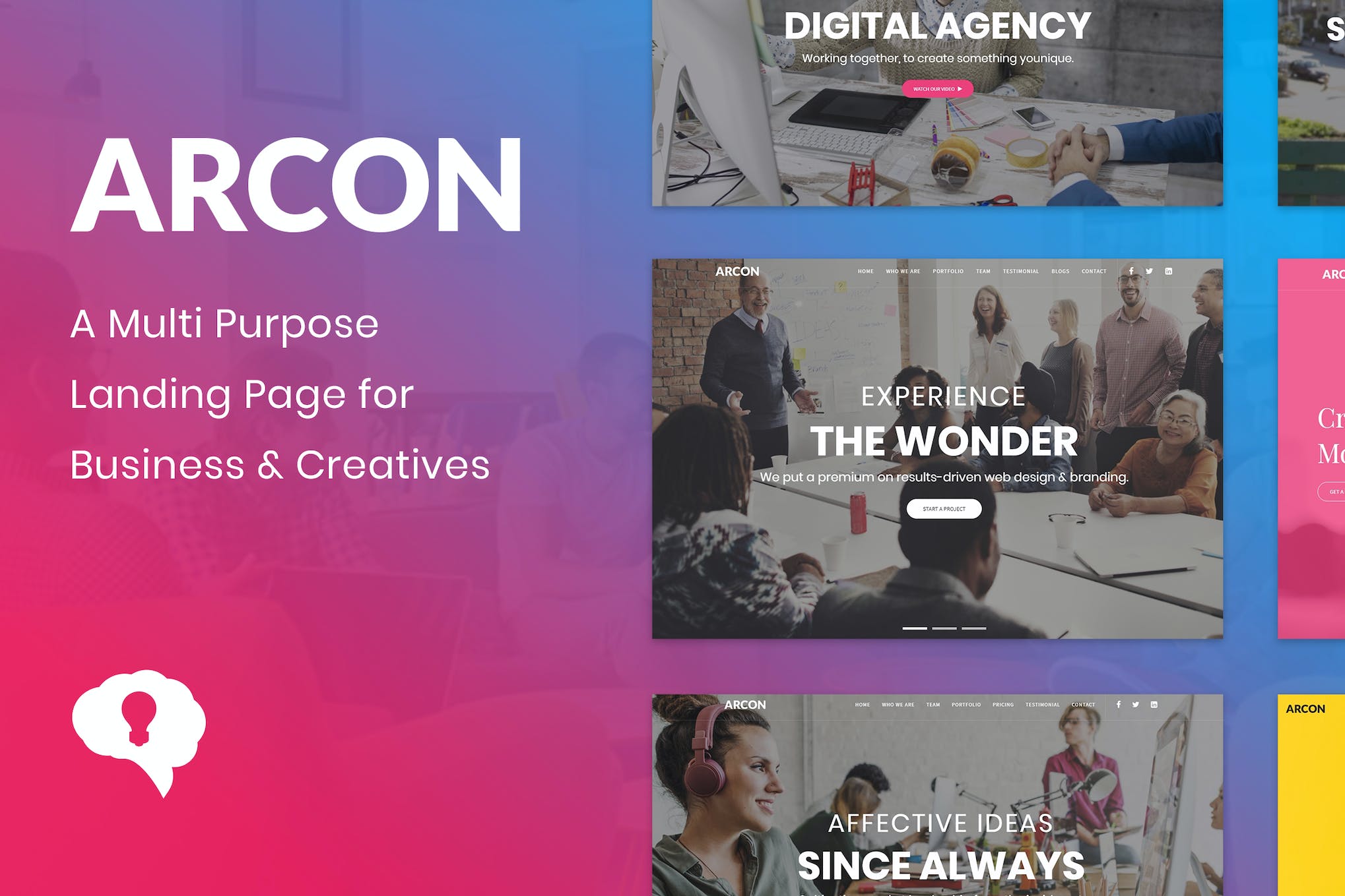 Arcon Studio – Marketing Landing Page