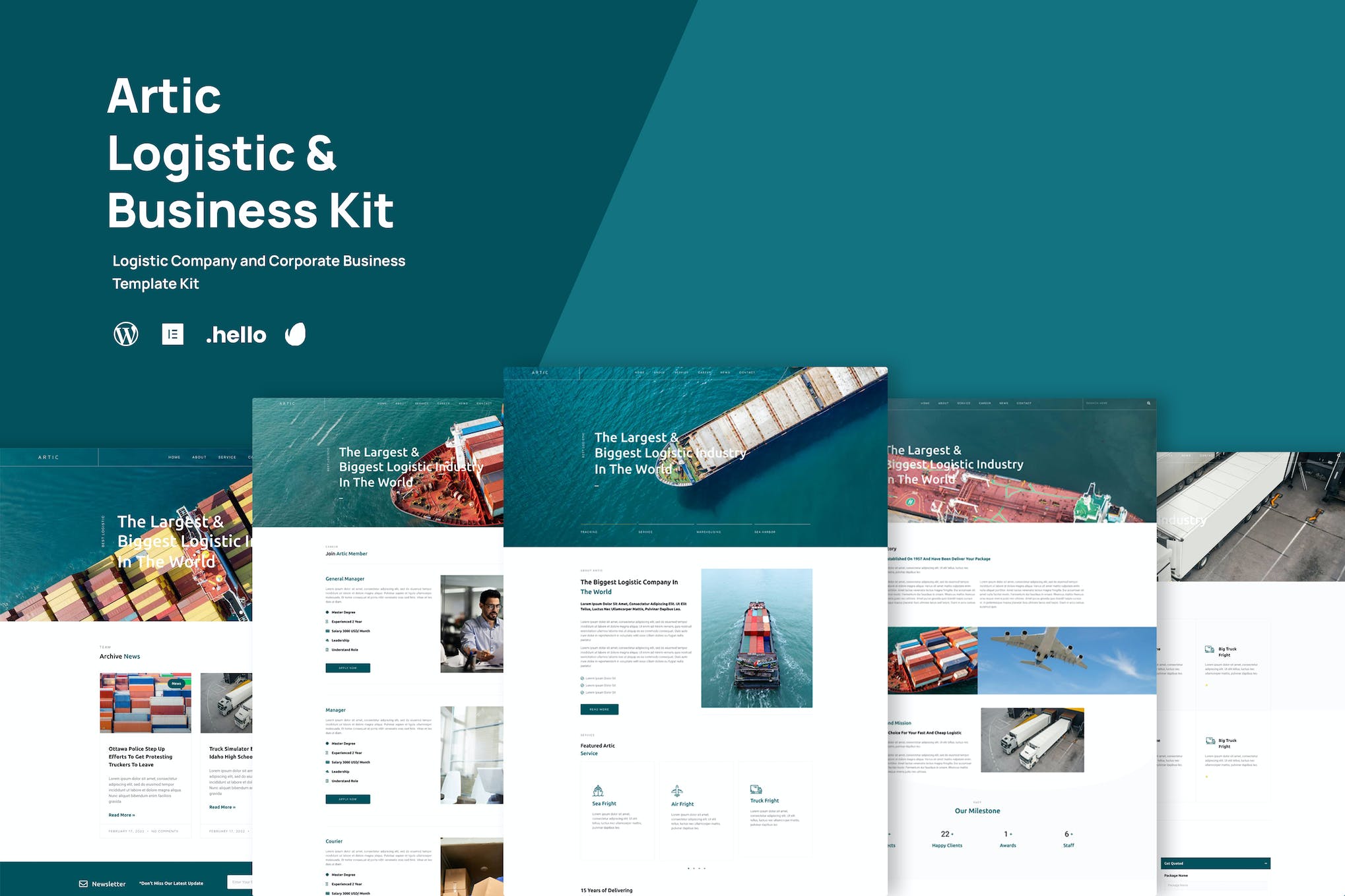 Artic – Logistics & Business Elementor Template Kit