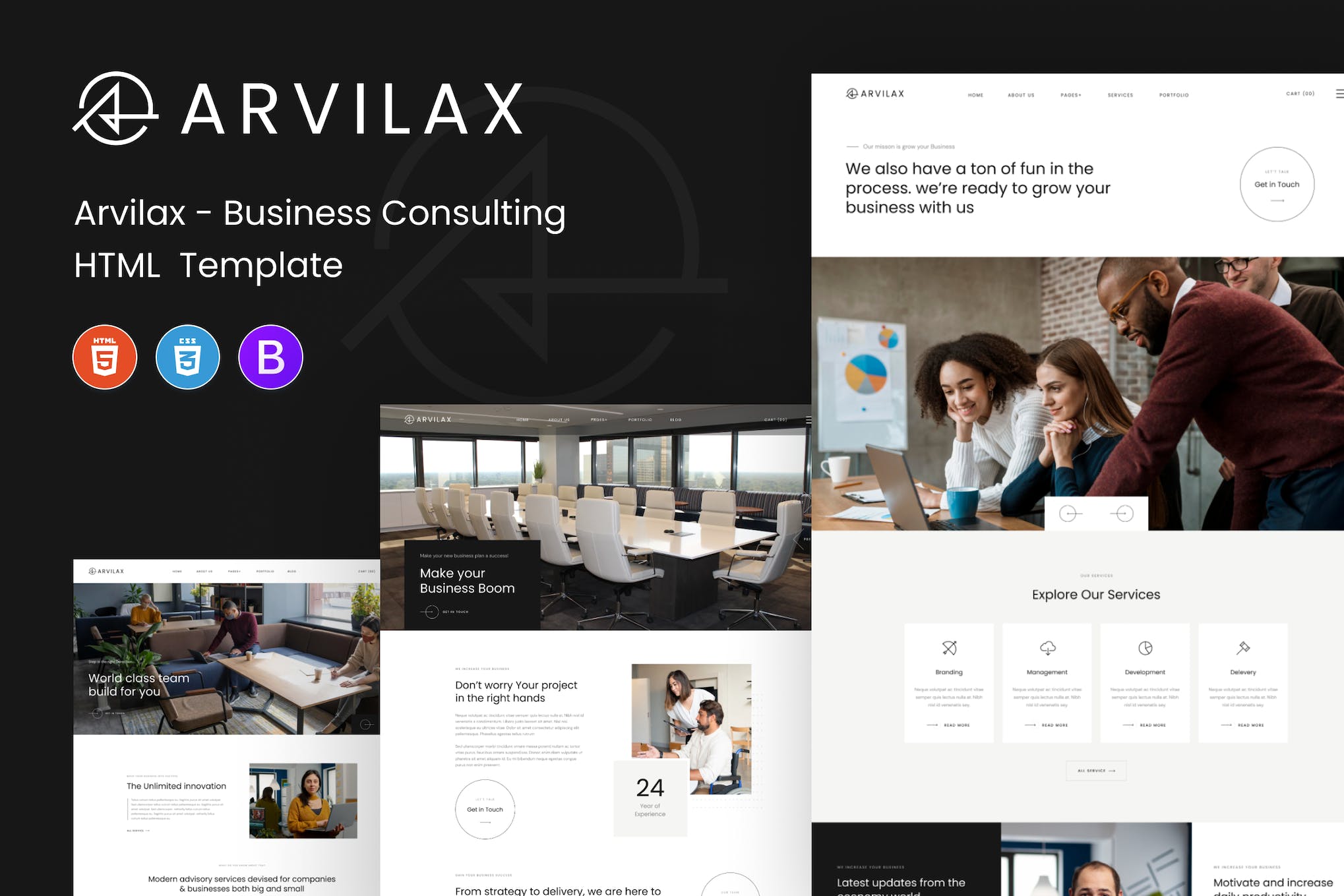 Arvilax – Business Consulting HTML Template