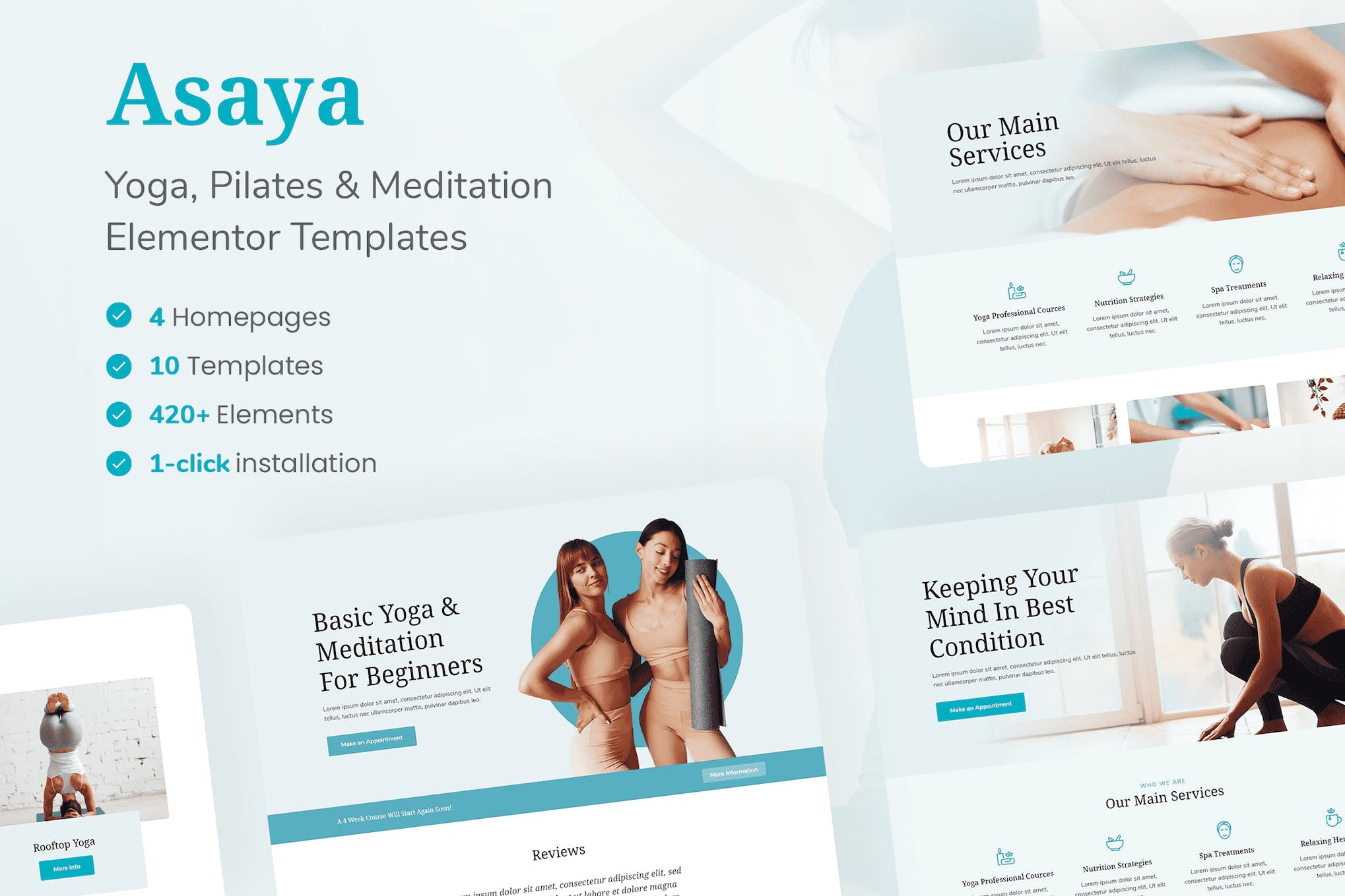 Asaya – Yoga & Meditation Elementor Kit