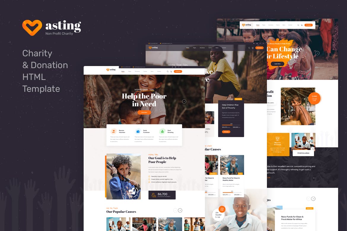 Asting – Charity & Donation HTML Template