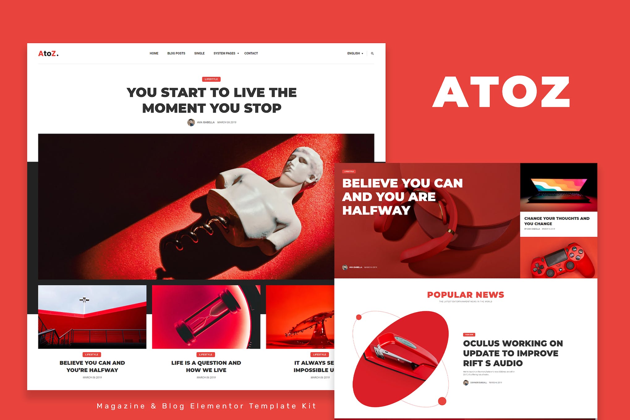 AtoZ – Blog & Magazine Elementor Template Kit