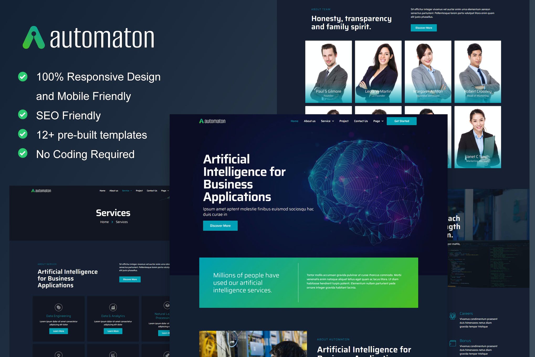 Automaton – Artificial Intelligence & Technology Services Elementor Template Kit