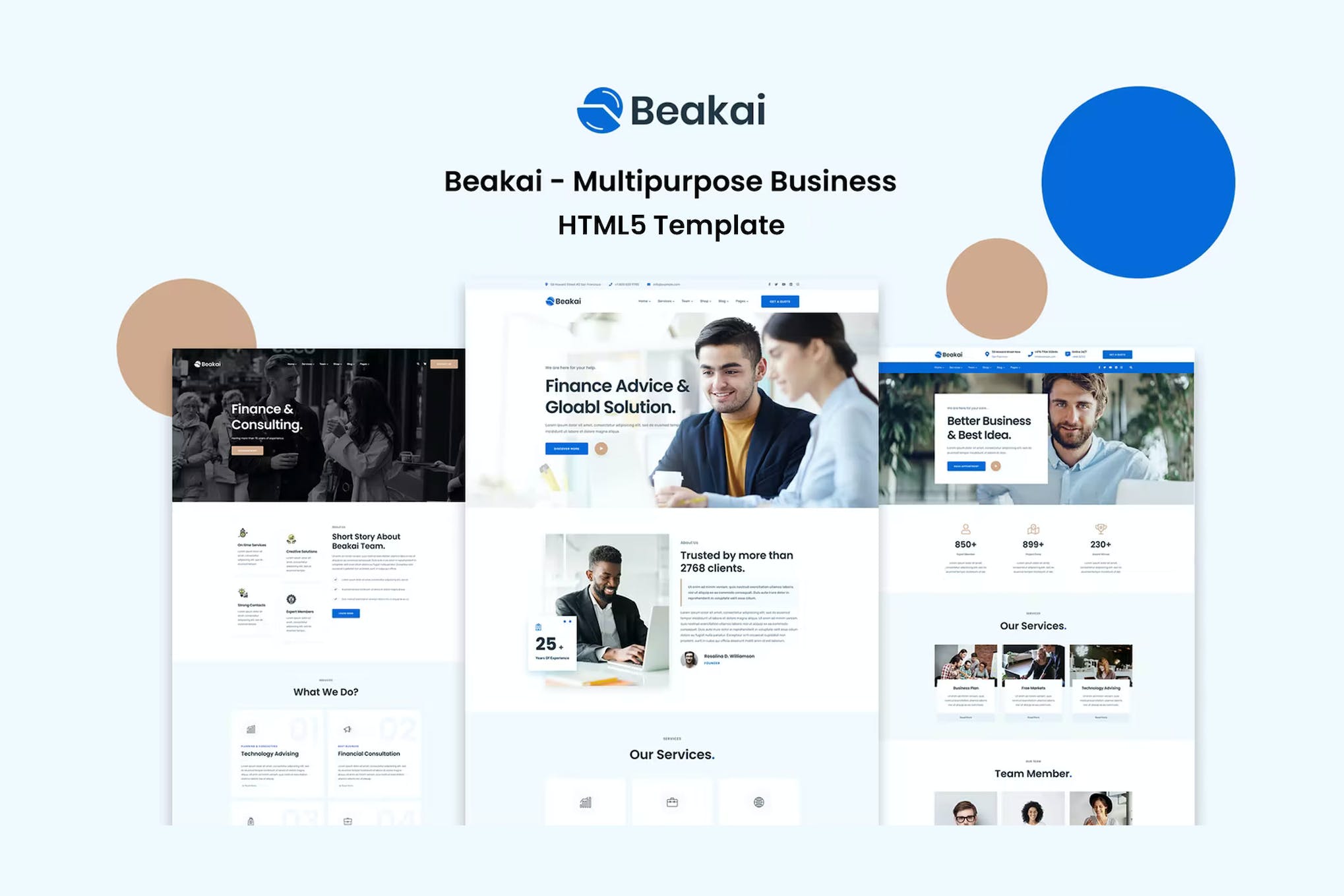 Beakai – Business and Financial HTML5 Template