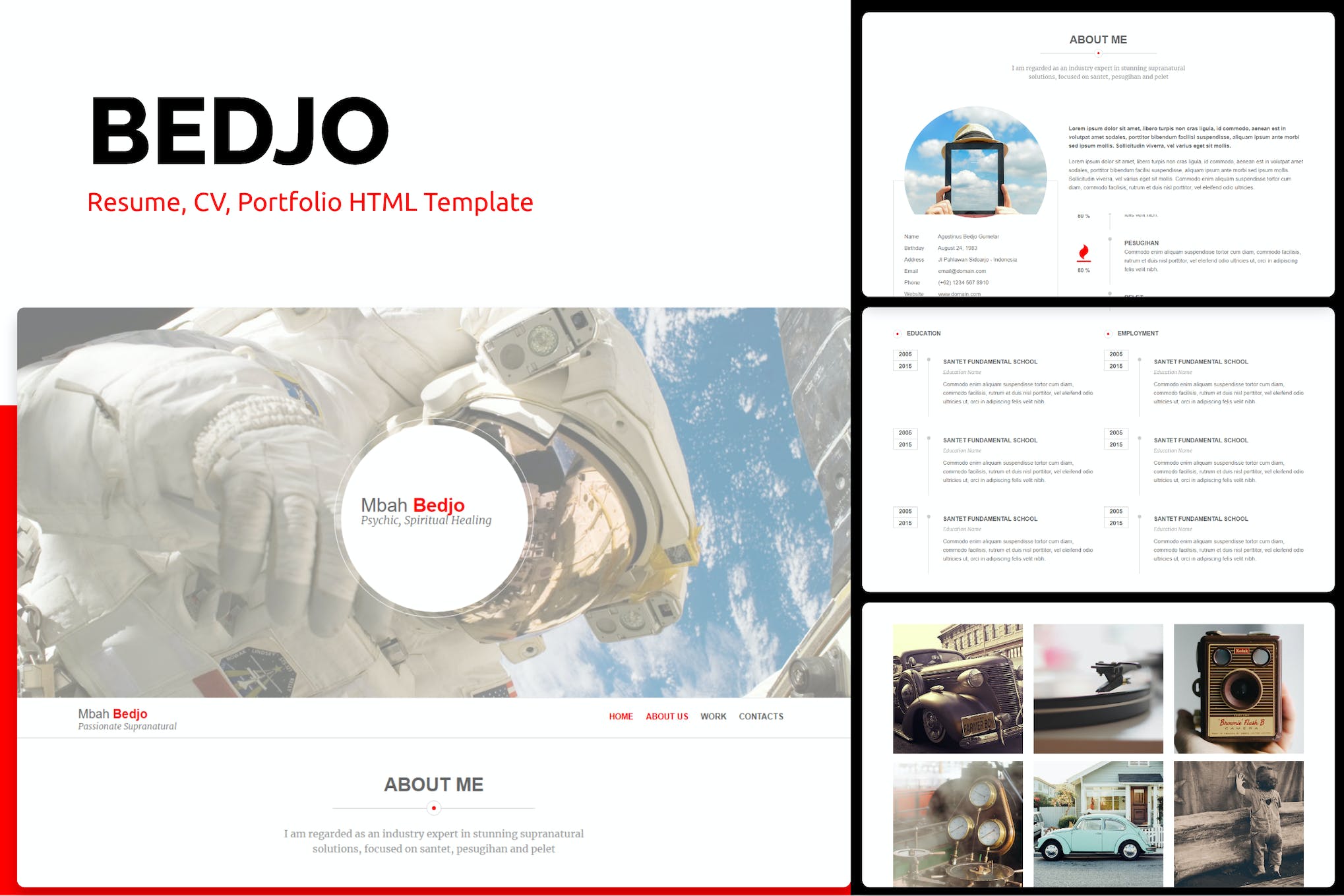 Bedjo – Resume, CV, Portfolio HTML Template