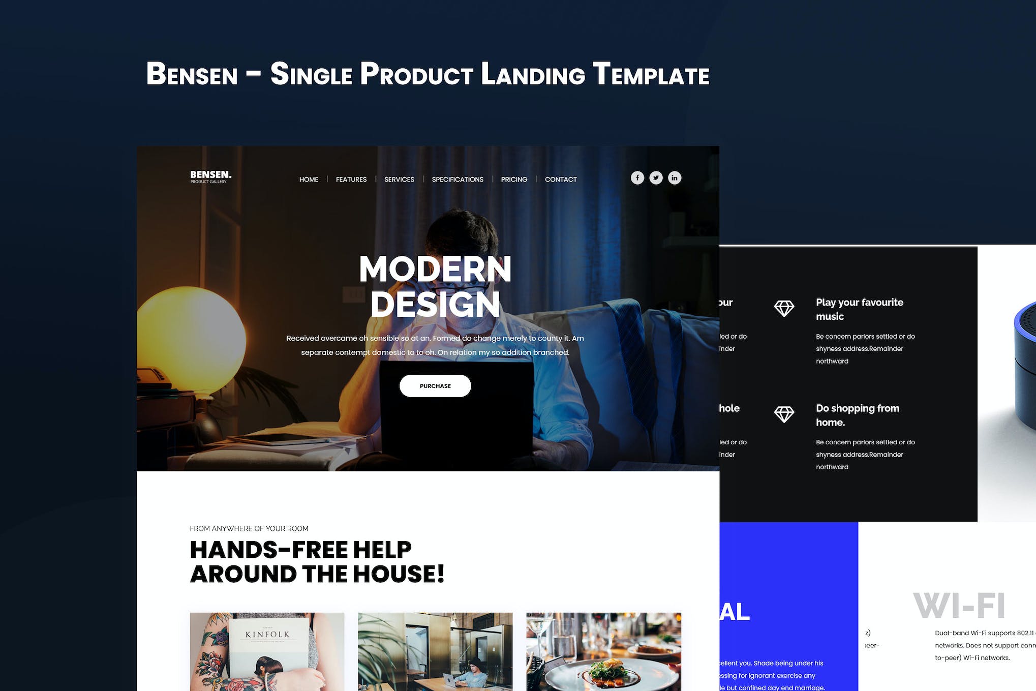 Bensen – Single Product Landing Template