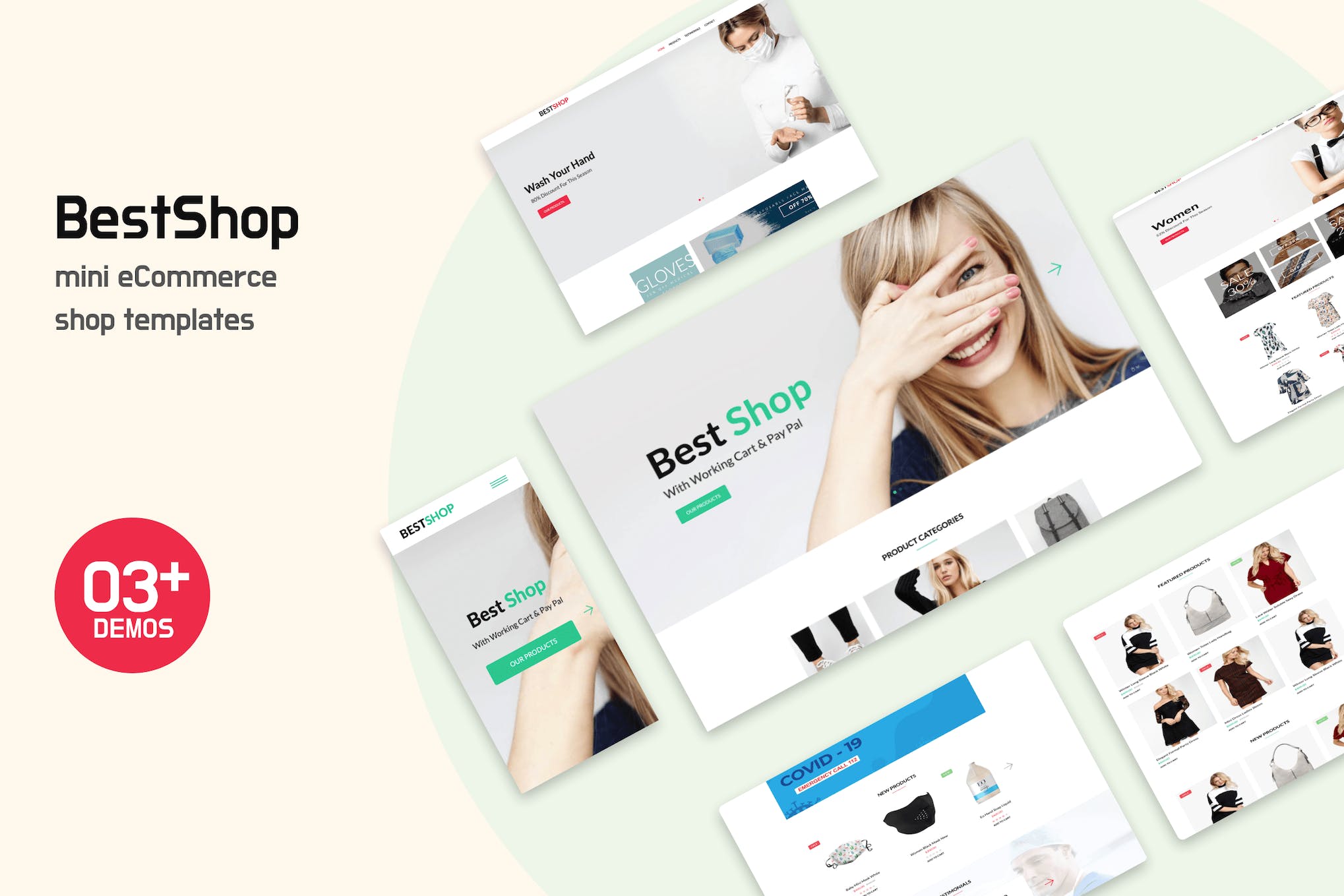 Bestshop – One Page Mini eCommerce Shop Templates