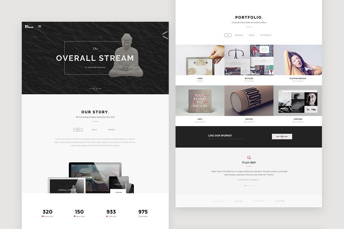 BigStream – One Page Multi-Purpose Template