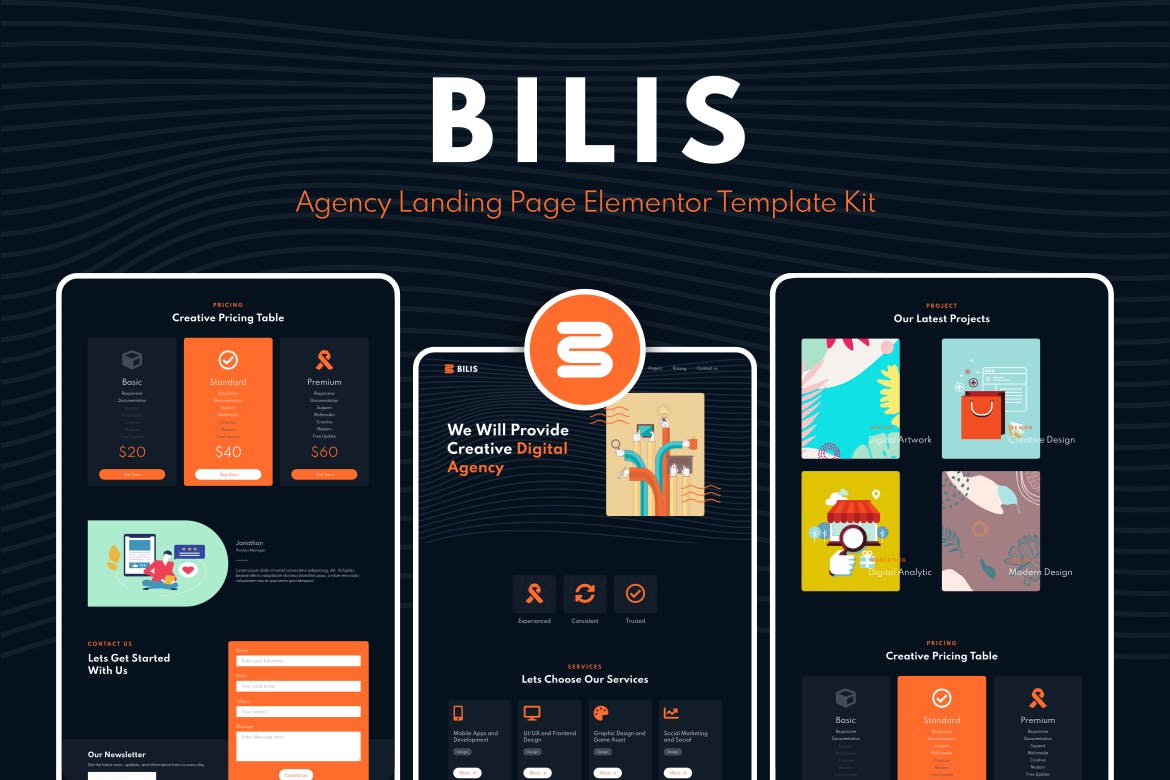 Bilis – Agency Landing Page Elementor Block Kit