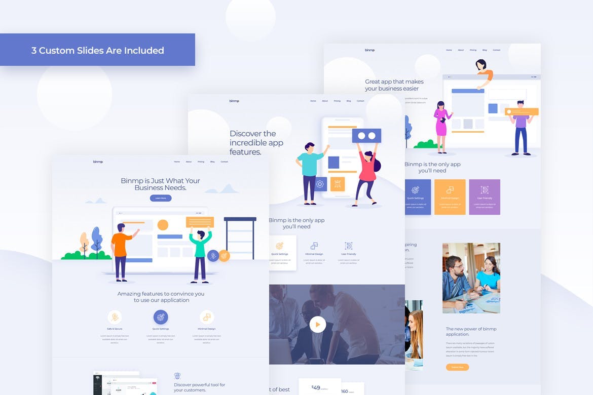 Binmp – App and Software Landing HTML Template