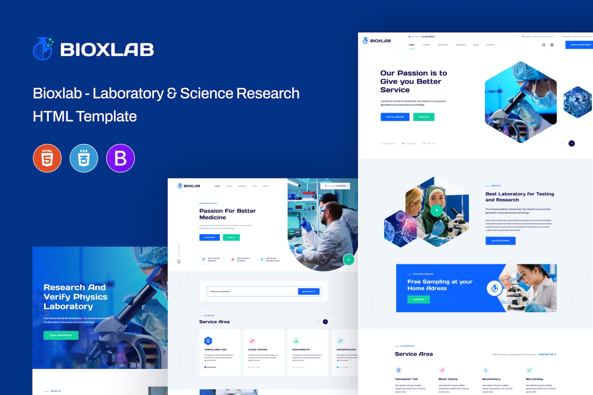 Bioxlab – Laboratory & Science HTML5 Template