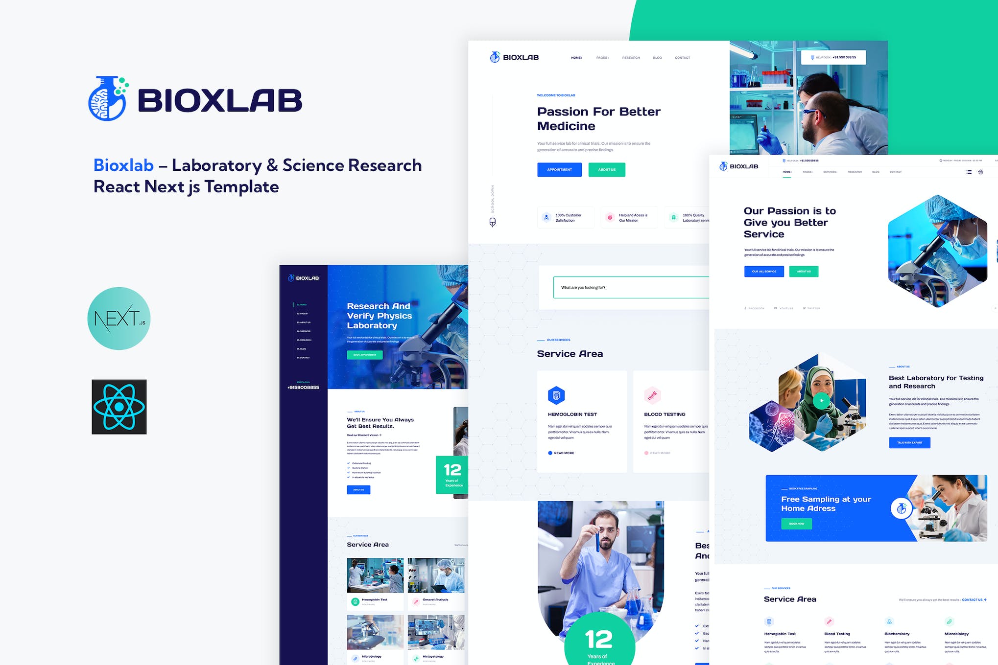 Bioxlab – Laboratory & Science Research React Next