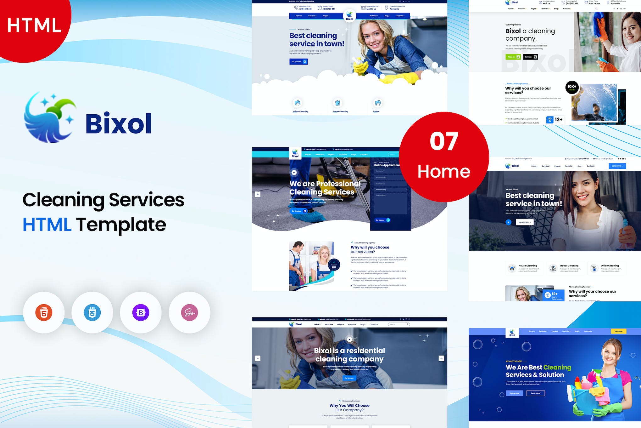 Bixol – Cleaning Services HTML Template